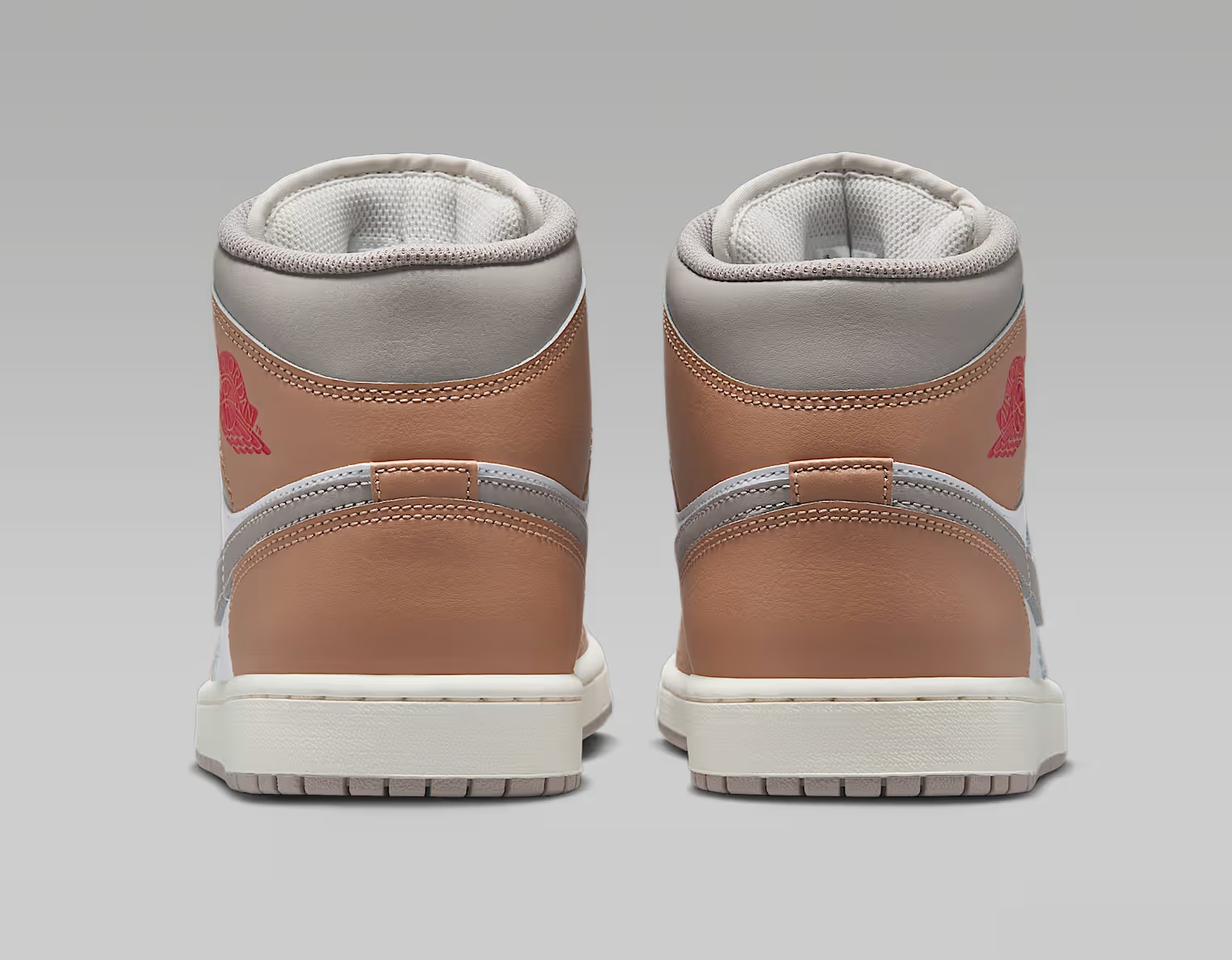 Tenis Air Jordan 1 Mid Cafe/blanco/gris Hombre Tallas #25 al #29.5