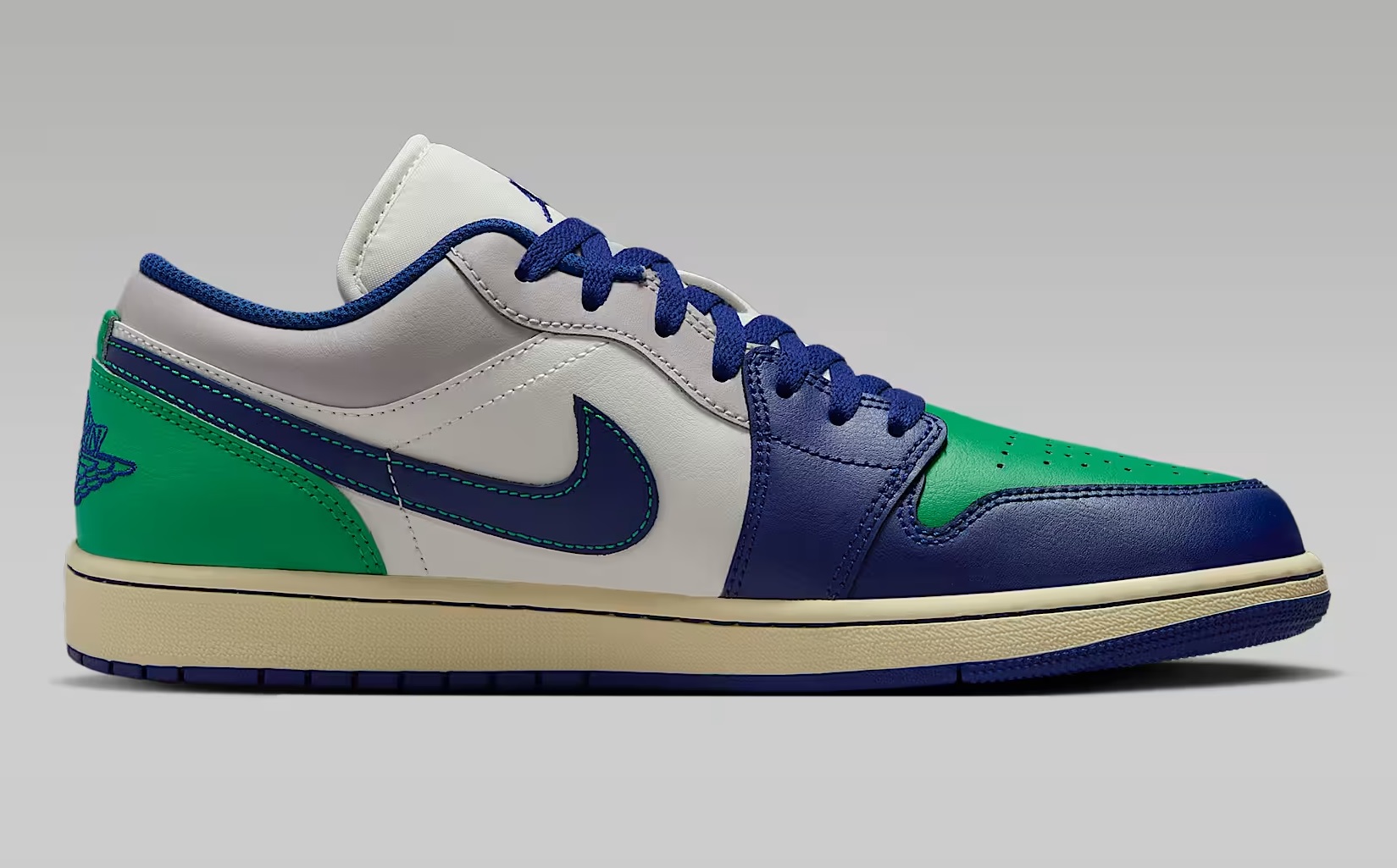 Tenis Air Jordan 1 Low Verde/gris/azul Hombre Tallas #25 al #29