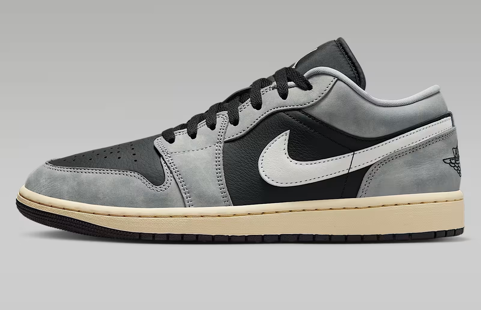 Low Air Jordan Gris Con Negro Tenis Air Jordan Low SE Gris/negro