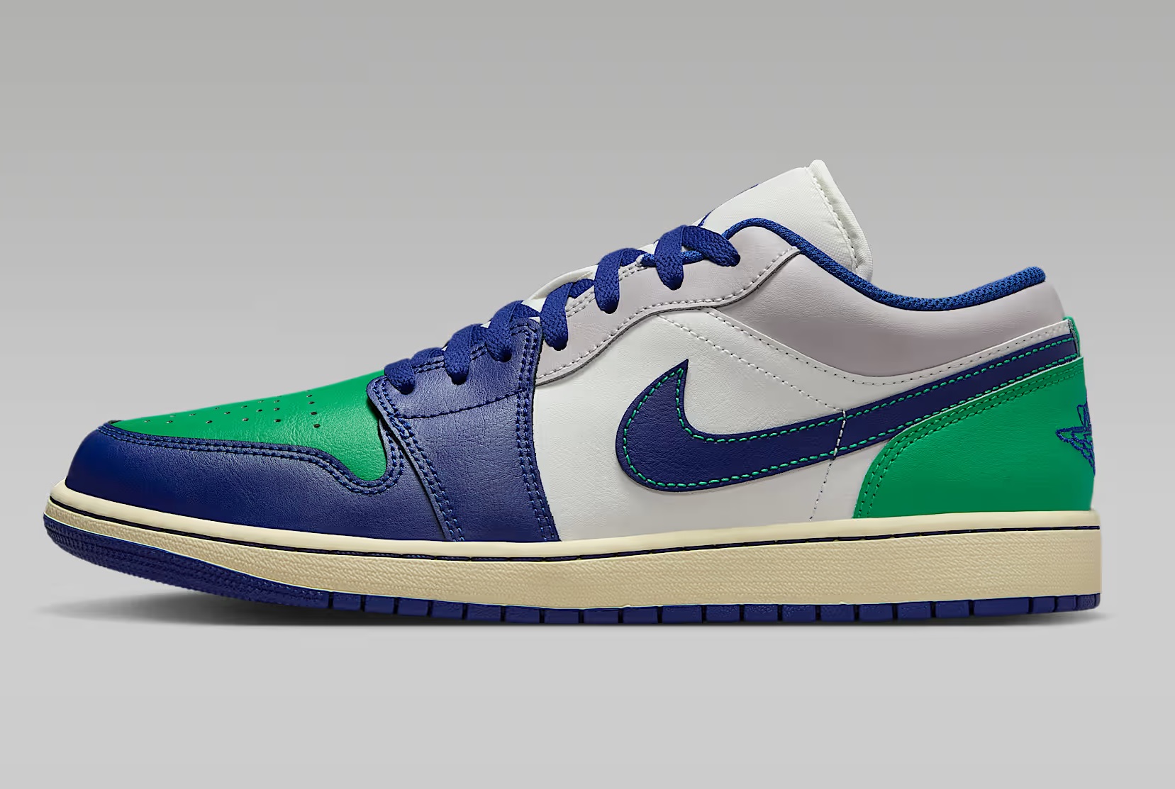 Tenis Air Jordan 1 Low Verde/gris/azul Hombre Tallas #25 al #29