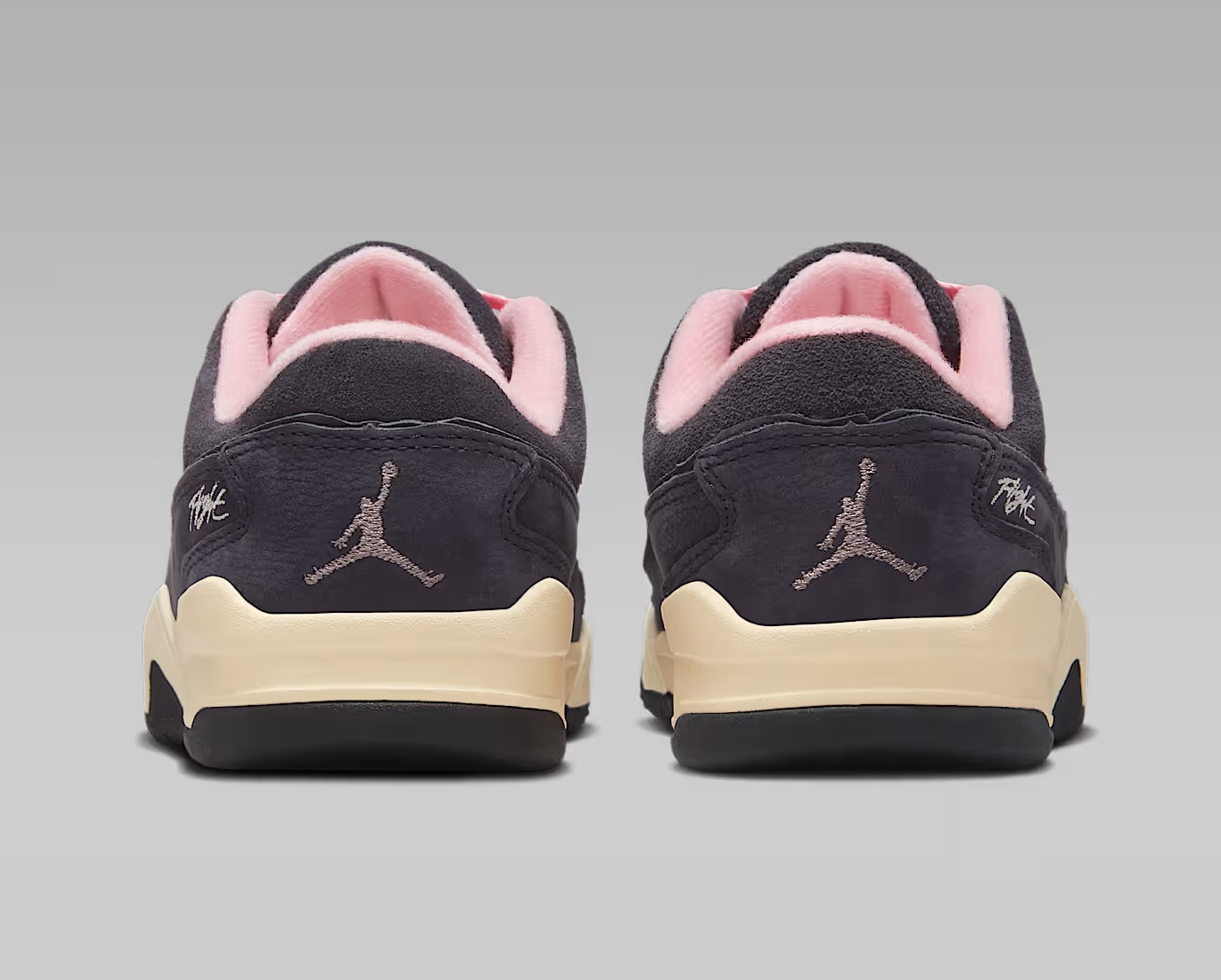 Tenis Jordan Flight Court Negro/rosa Mujer Tallas #22.5 al #25