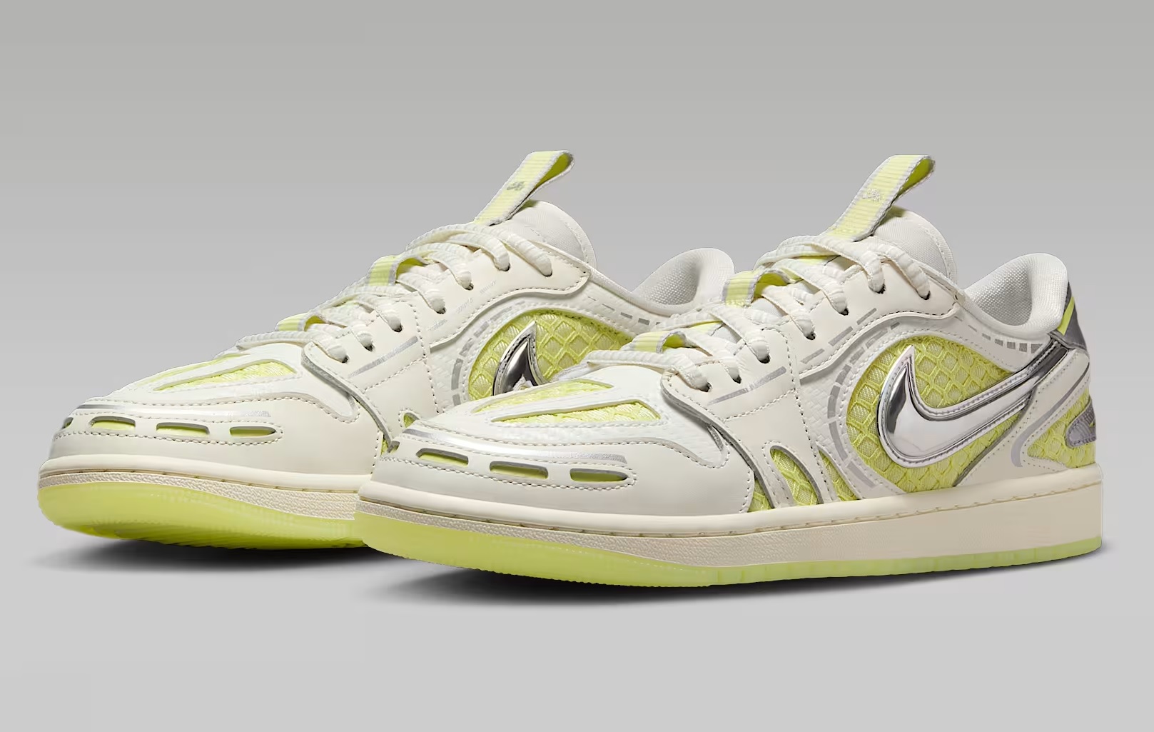 Tenis Air Jordan 1 Low Method of Make Verde/plata Mujer Tallas #23 al #26