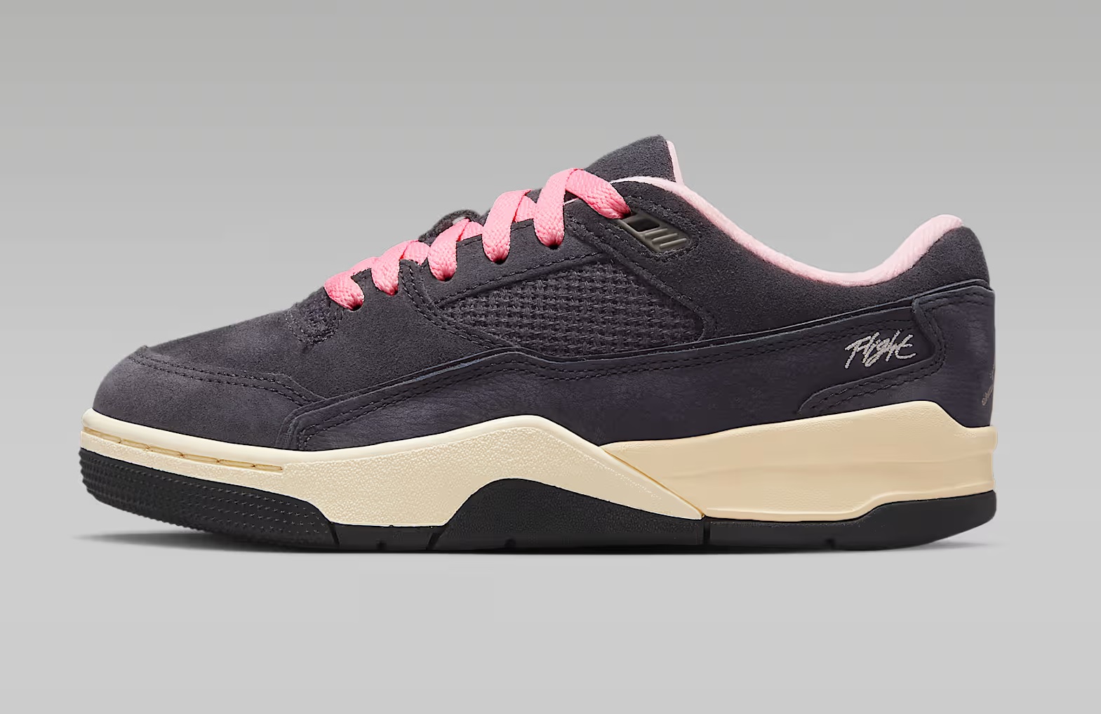 Tenis Jordan Flight Court Negro/rosa Mujer Tallas #22.5 al #25