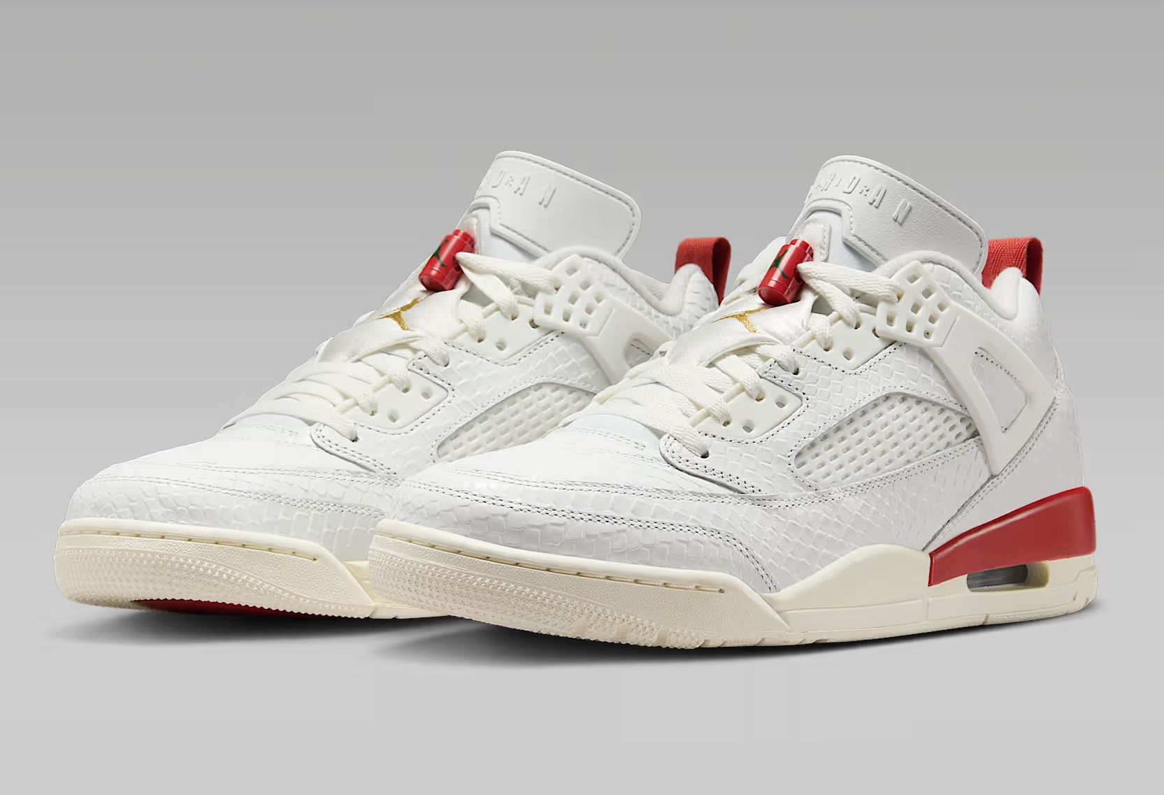 Tenis Jordan Spizike Low "El Vuelo" Blanco/rojo hombre Tallas #24.5 al #30
