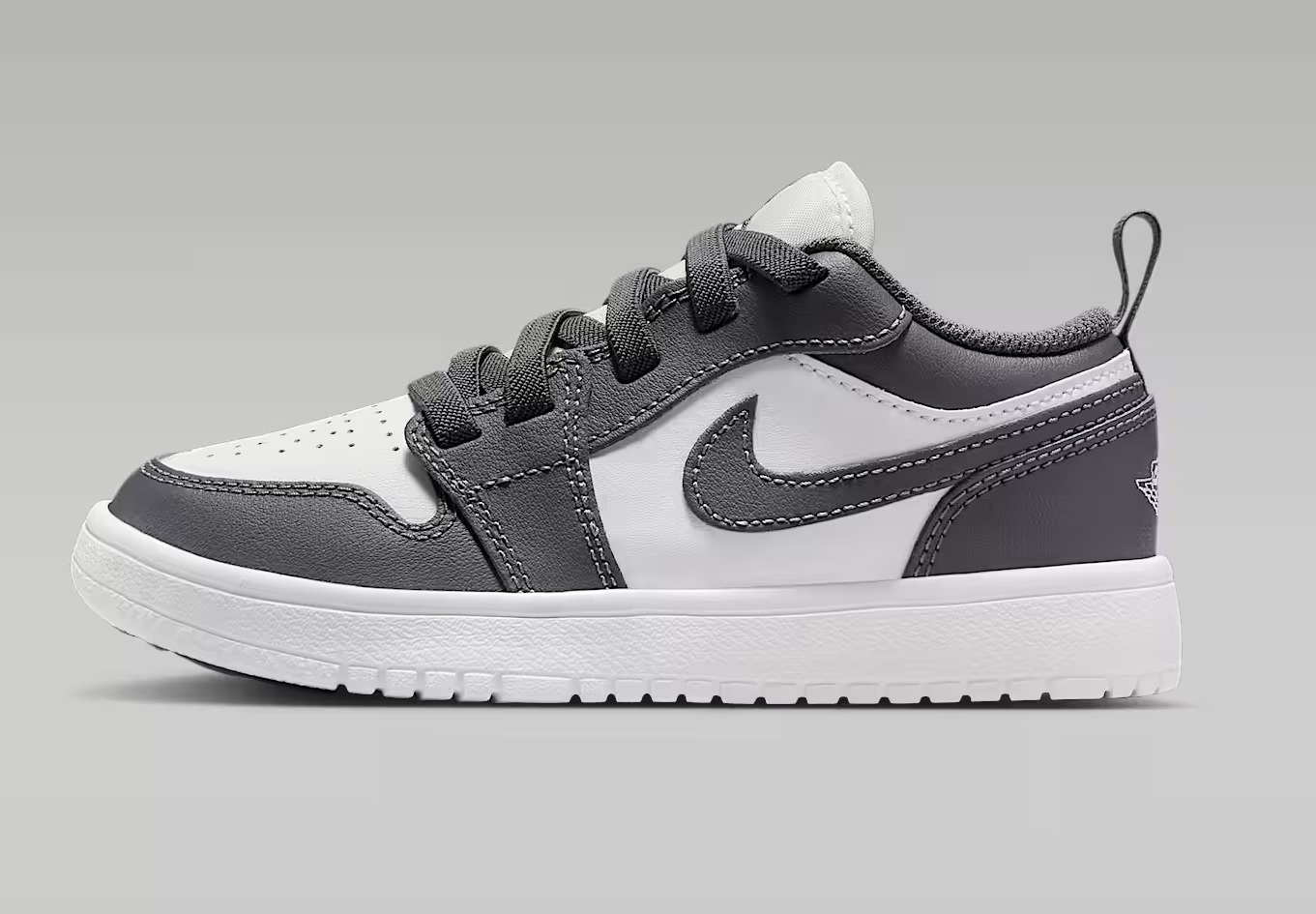 Tenis Jordan 1 Low Alt Gris/blanco Niños Tallas #19 al #21