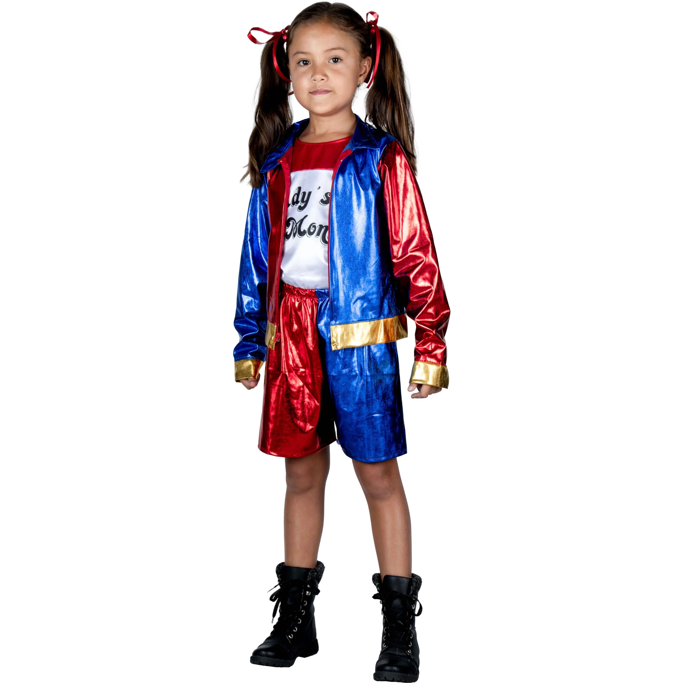 Disfraz De Harley Queen Para Niña, Licencia Oficial Dc Comics, Disfraz Para Niña Halloween