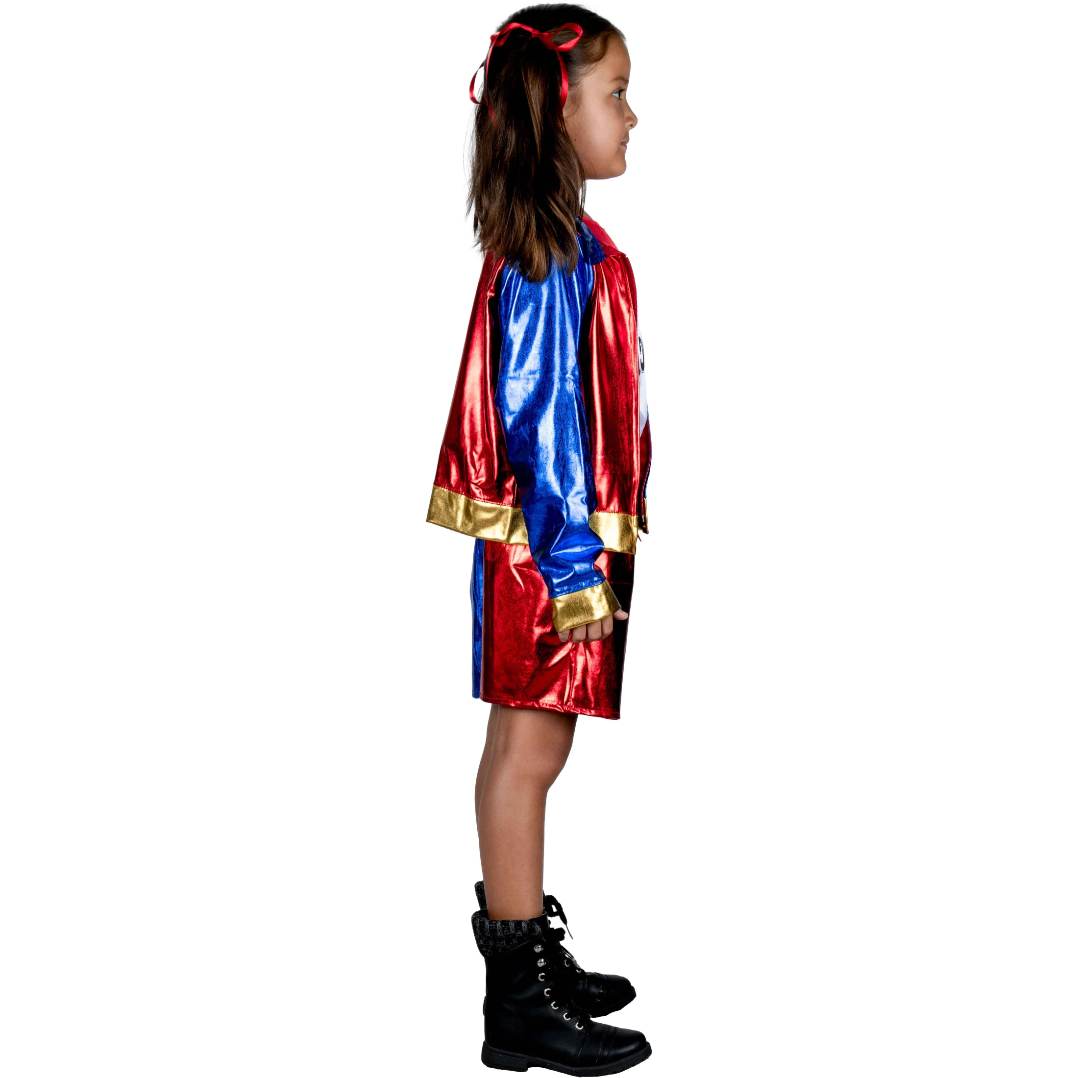 Disfraz De Harley Queen Para Niña, Licencia Oficial Dc Comics, Disfraz Para Niña Halloween
