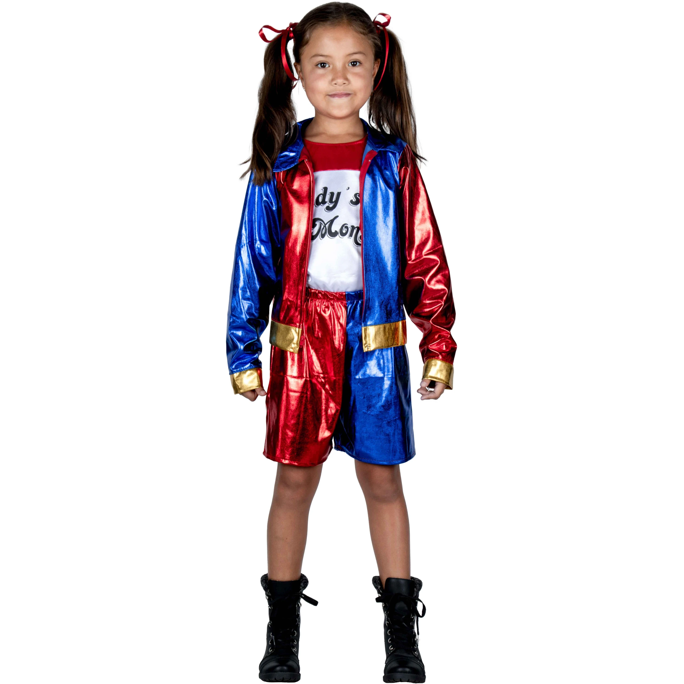 Disfraz De Harley Queen Para Niña, Licencia Oficial Dc Comics, Disfraz Para Niña Halloween