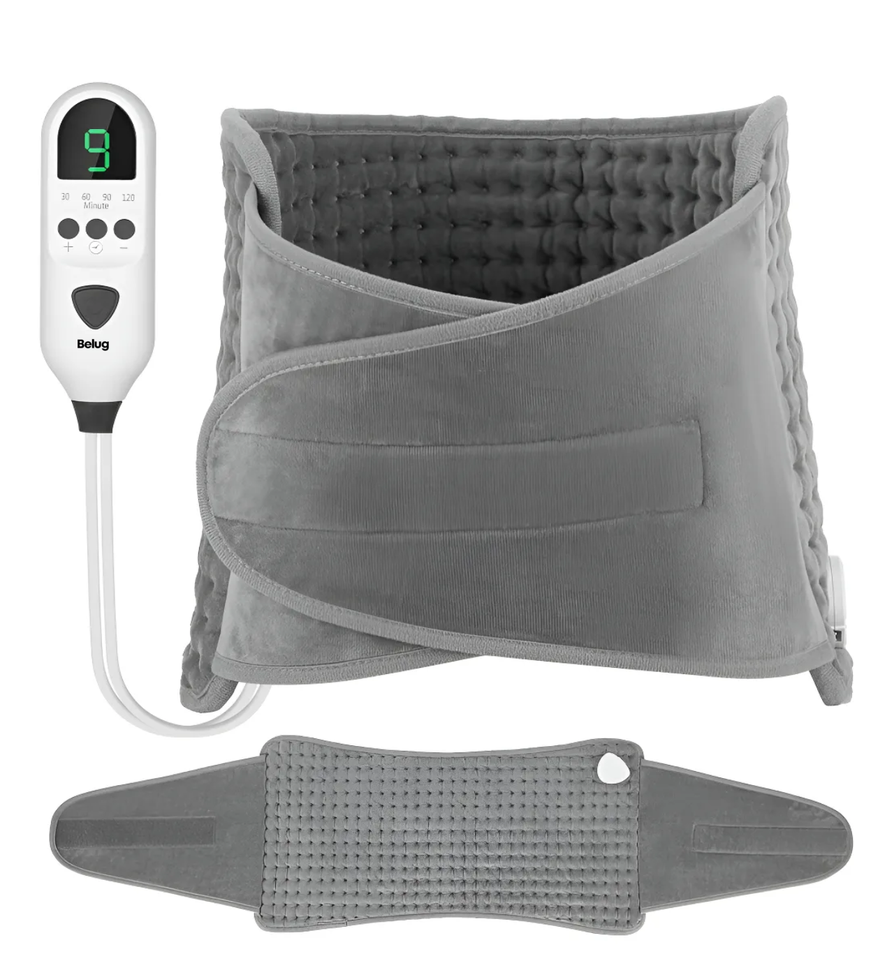 Almohadilla Térmica Cojín Eléctrico 10 Niveles 120*30cm Gris