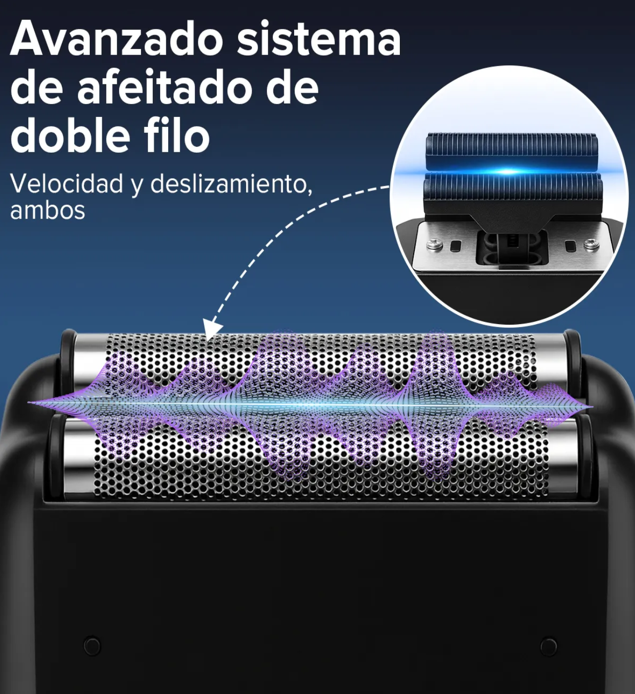 Rasuradora Eléctrica Hombre Recargable - Afeitado Rápido, negro