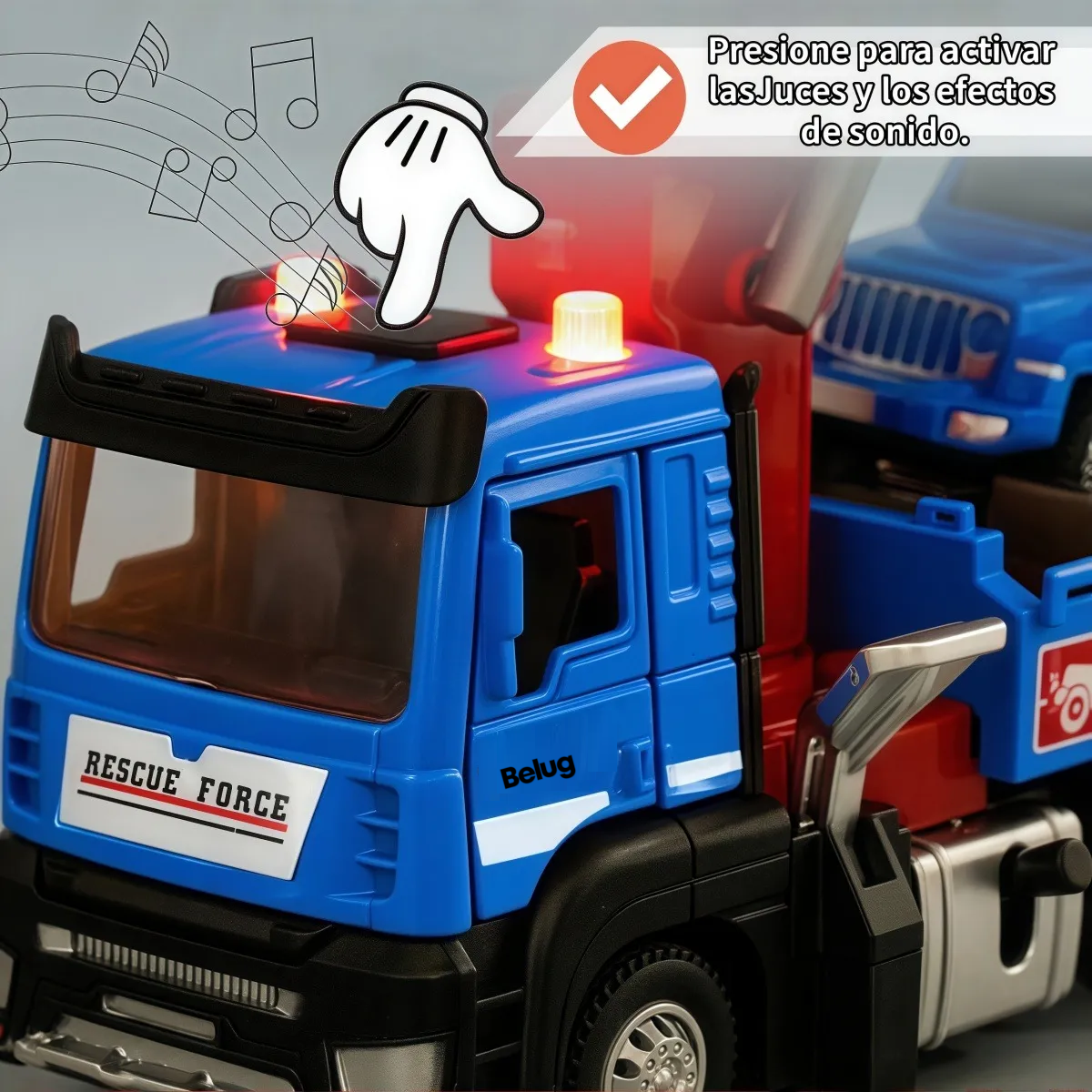 "Grúa De Ingeniería De Aleaciones Para Niños Con Luz "