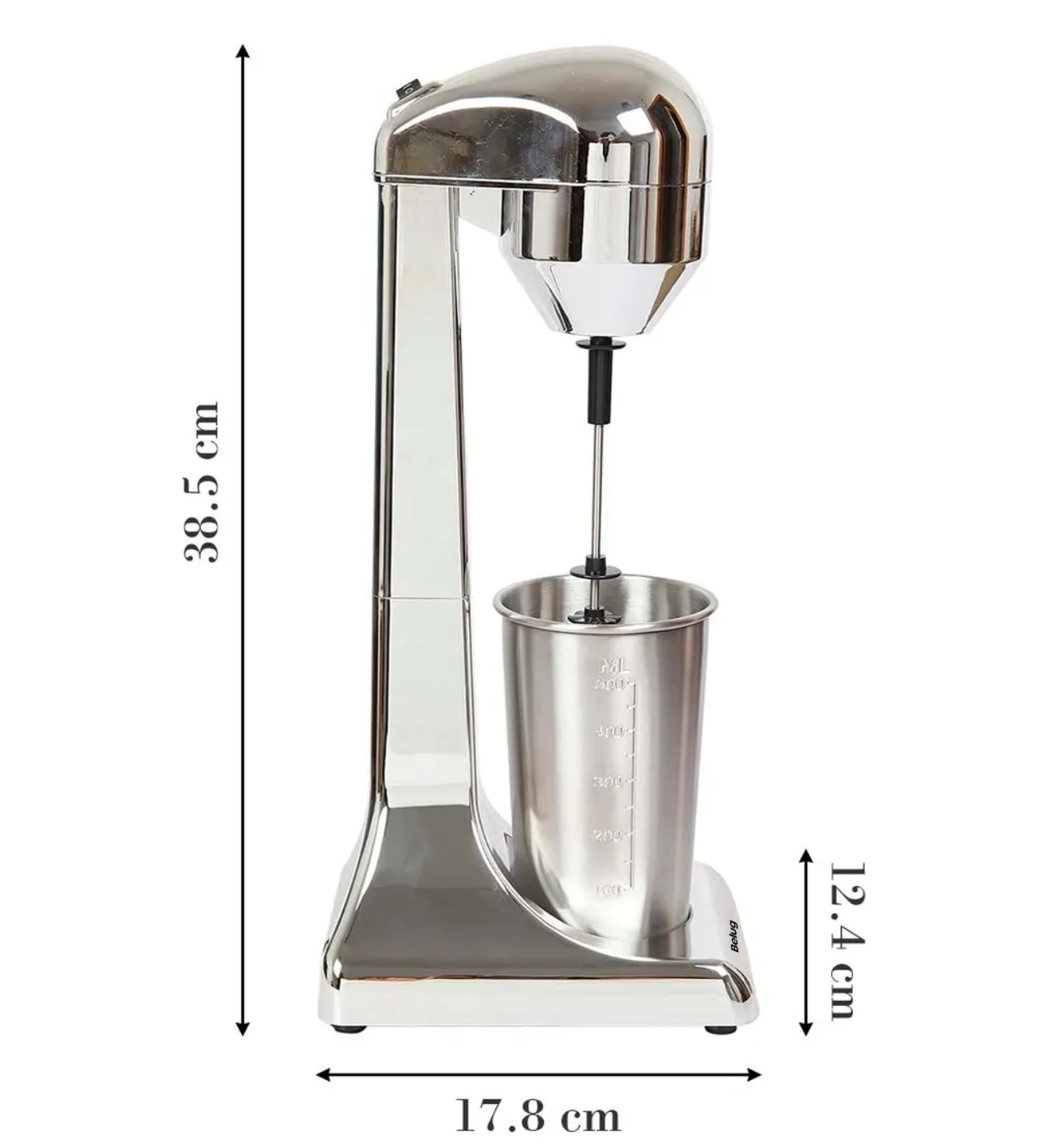 Batidora Para Maltedas De Pedestal Espumador Fuente De Sodas Plateado 60 Hz