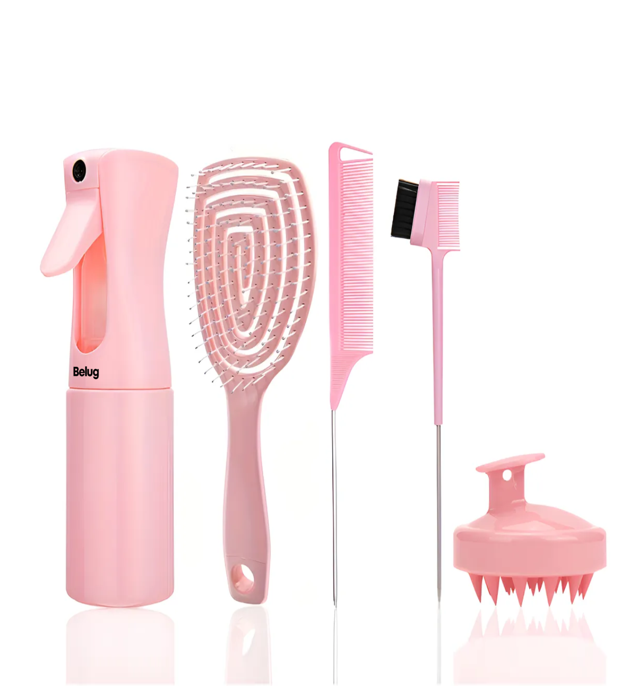 Herramientas De Peine Para Cabello Rizado Rosa