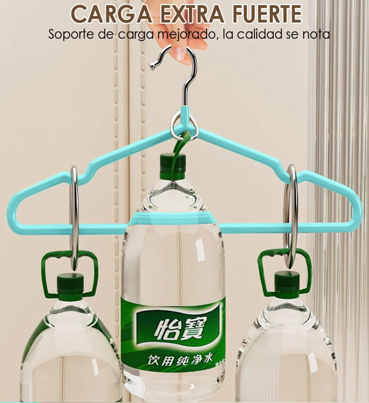 20 Ganchos Para Ropa Metalicos Organizador Ropa azul