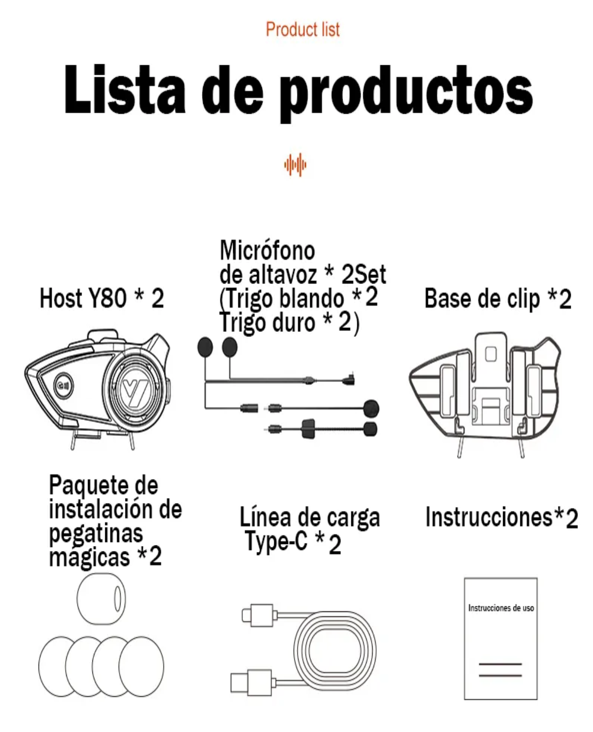 Intercomunicador Jzaq Audífonos Para Casco De Motos Bluetooth Y80 Negro y Rojo