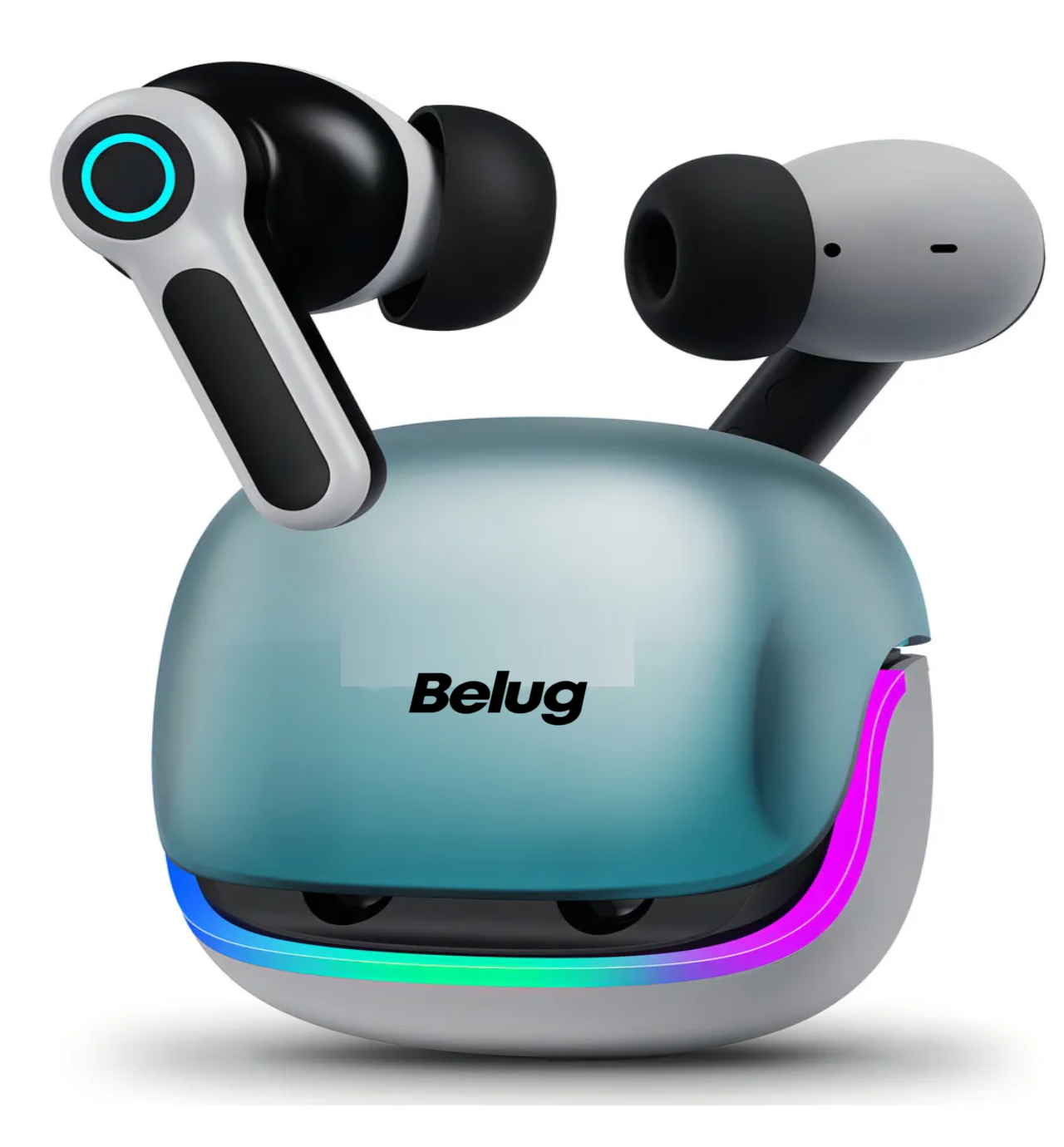 Audífonos Bluetooth Gamer Inalámbricos Azul Negro