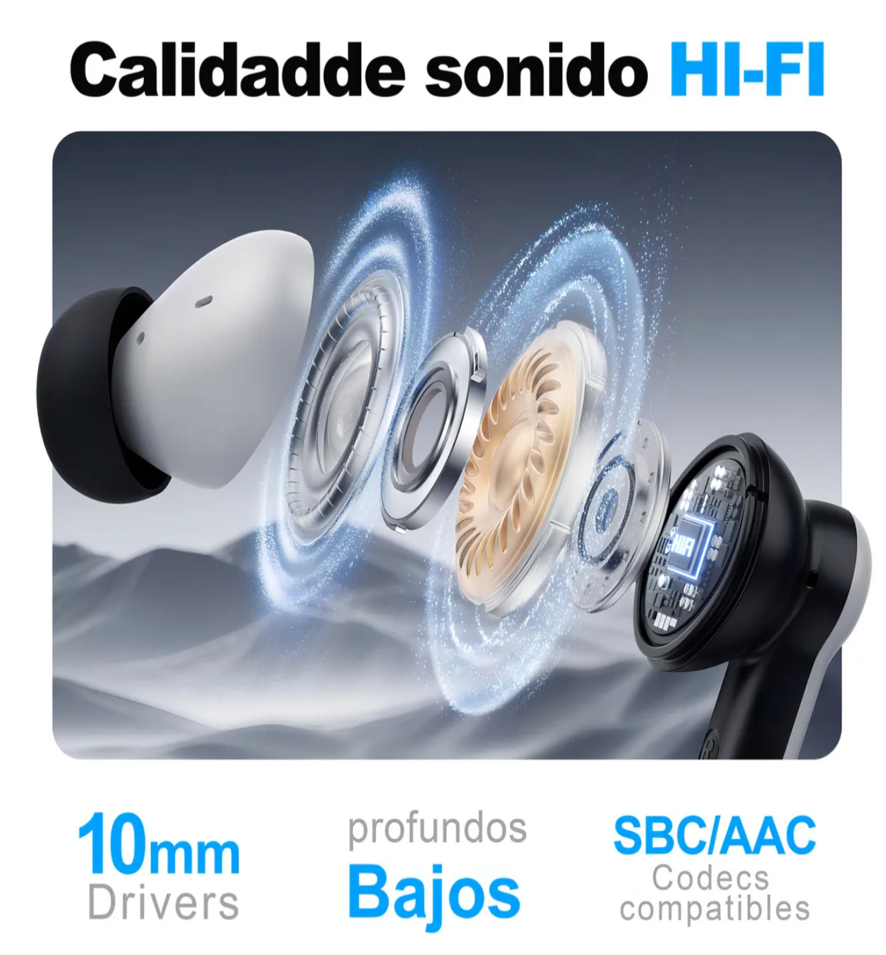 Audífonos Bluetooth Gamer Inalámbricos Azul Negro