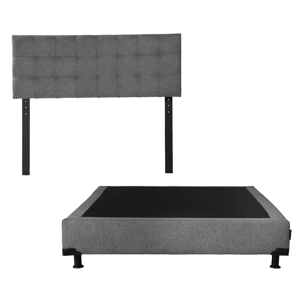 Cabecera Individual Dicasa Catania Gris Noche + Box 