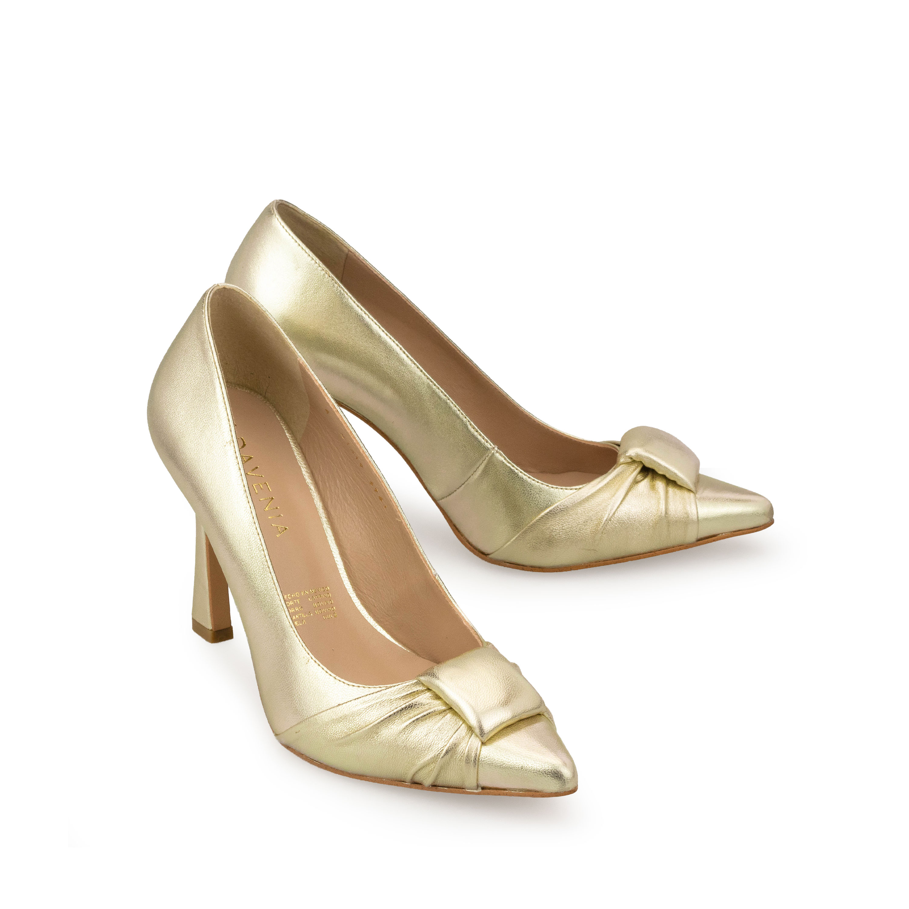 Zapatillas De Tacón Davenia De Piel Sandalia Para Dama Mod. clara