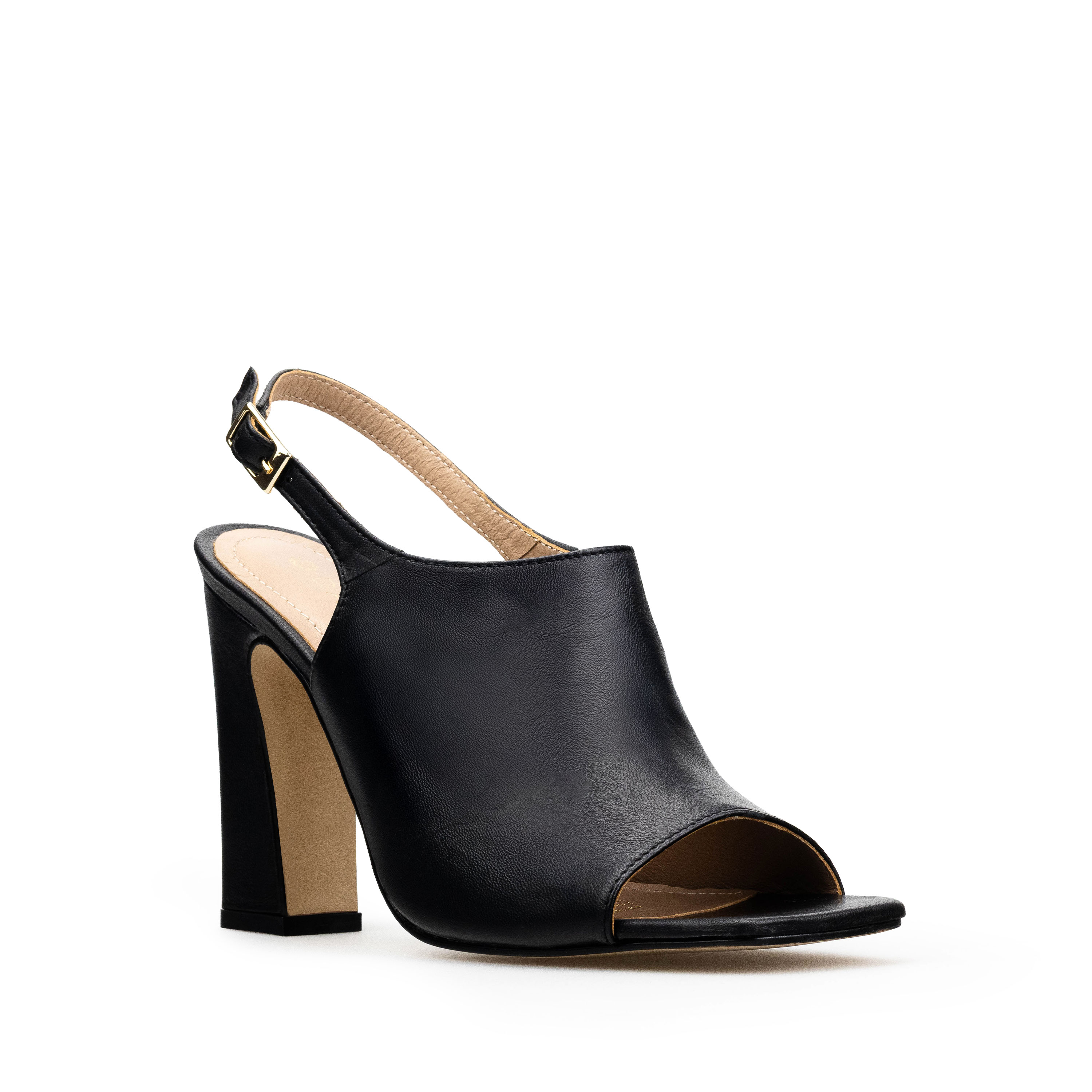 Zapatillas De Tacón Davenia De Piel Sandalia De Tacón Para Dama Mod. Gema