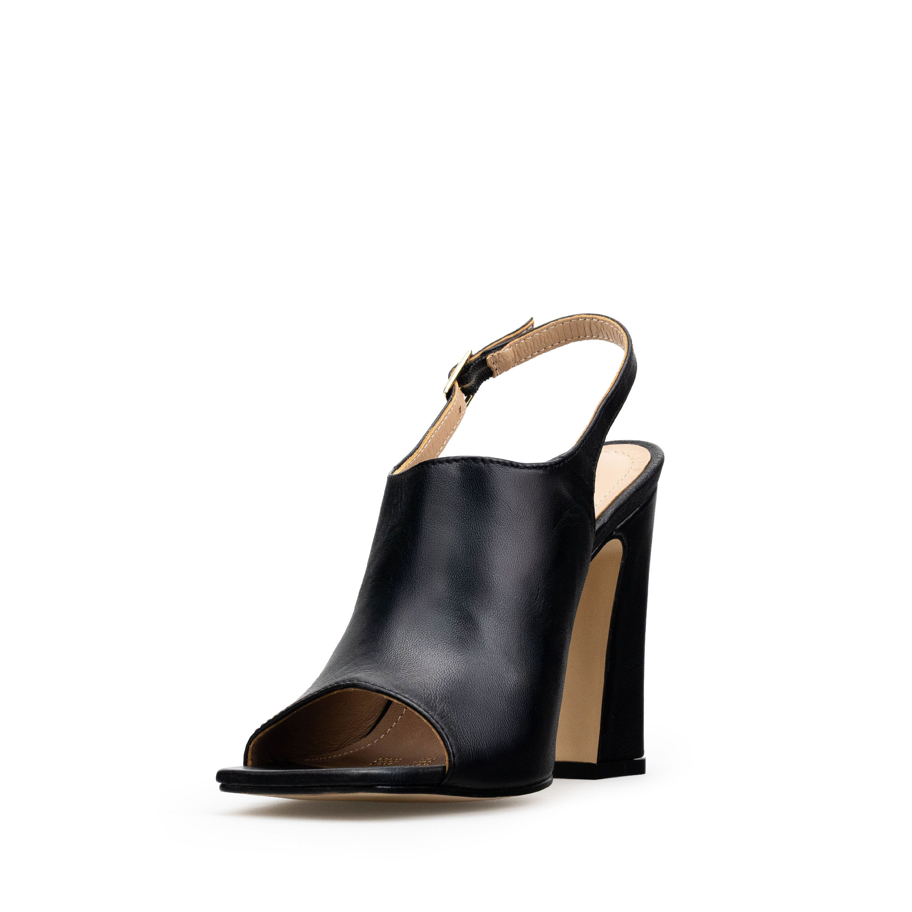 Zapatillas De Tacón Davenia De Piel Sandalia De Tacón Para Dama Mod. Gema