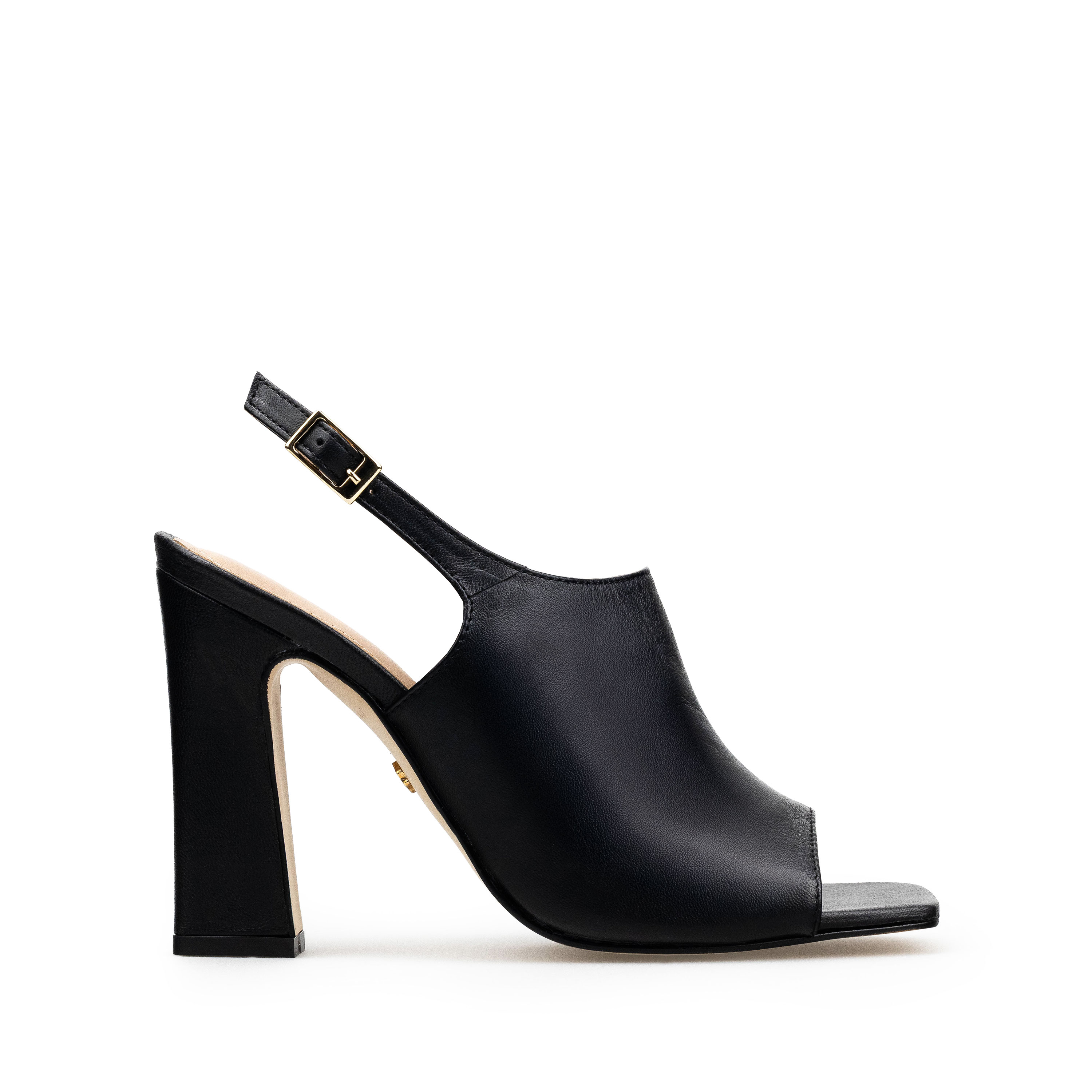 Zapatillas De Tacón Davenia De Piel Sandalia De Tacón Para Dama Mod. Gema