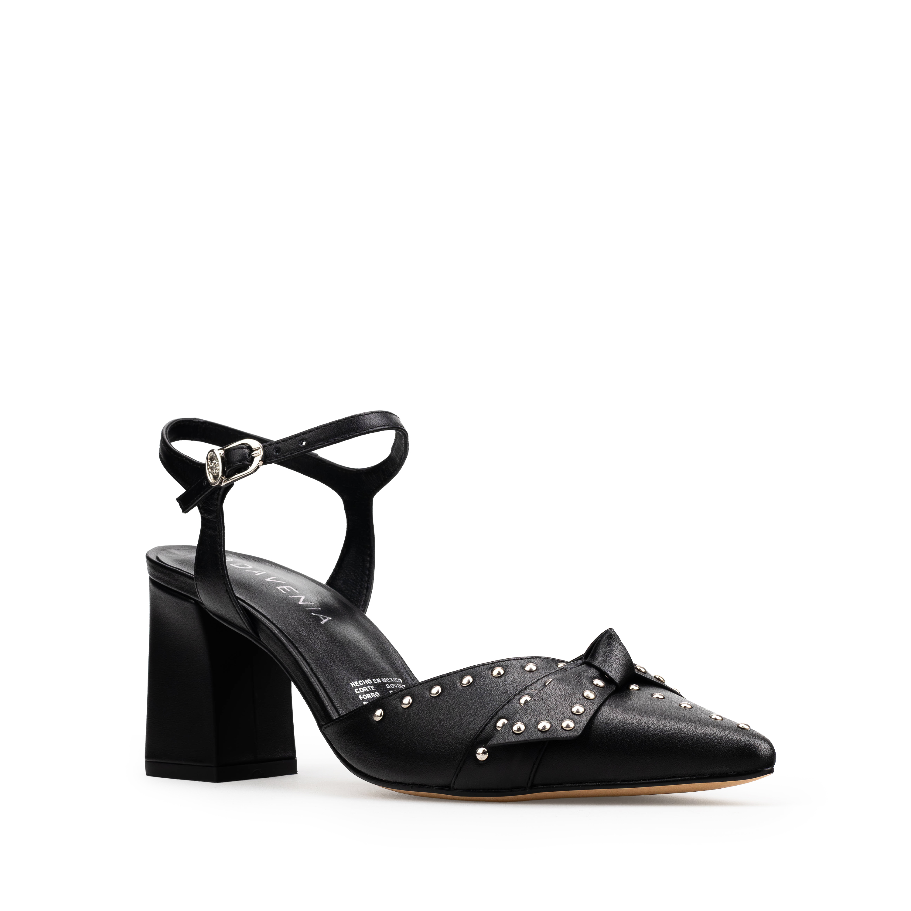 Zapatillas De Tacón Davenia De Piel Para Dama Mod. Hannah