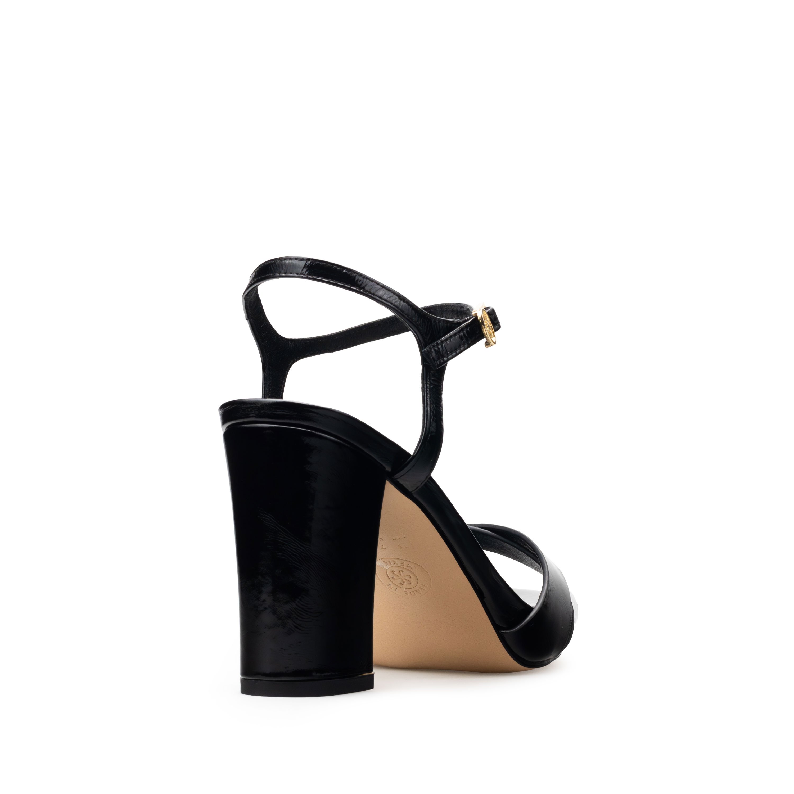 Zapatillas De Tacón Davenia De Piel Sandalia Para Dama Elia