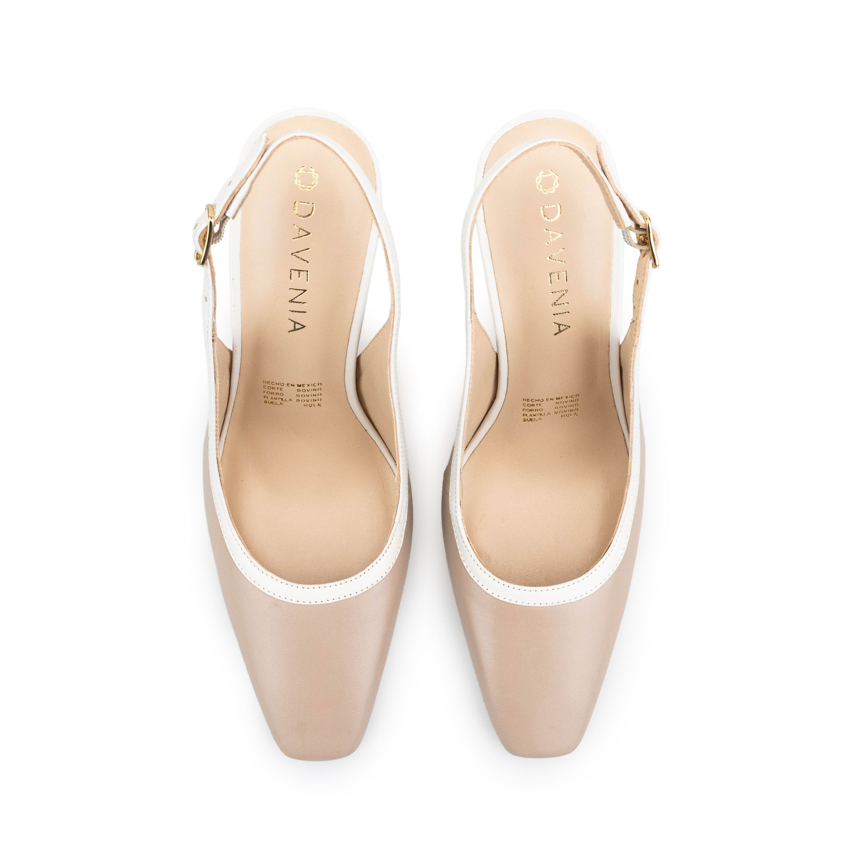 Zapatillas De Tacón Davenia De Piel Para Dama Mod. Isabel