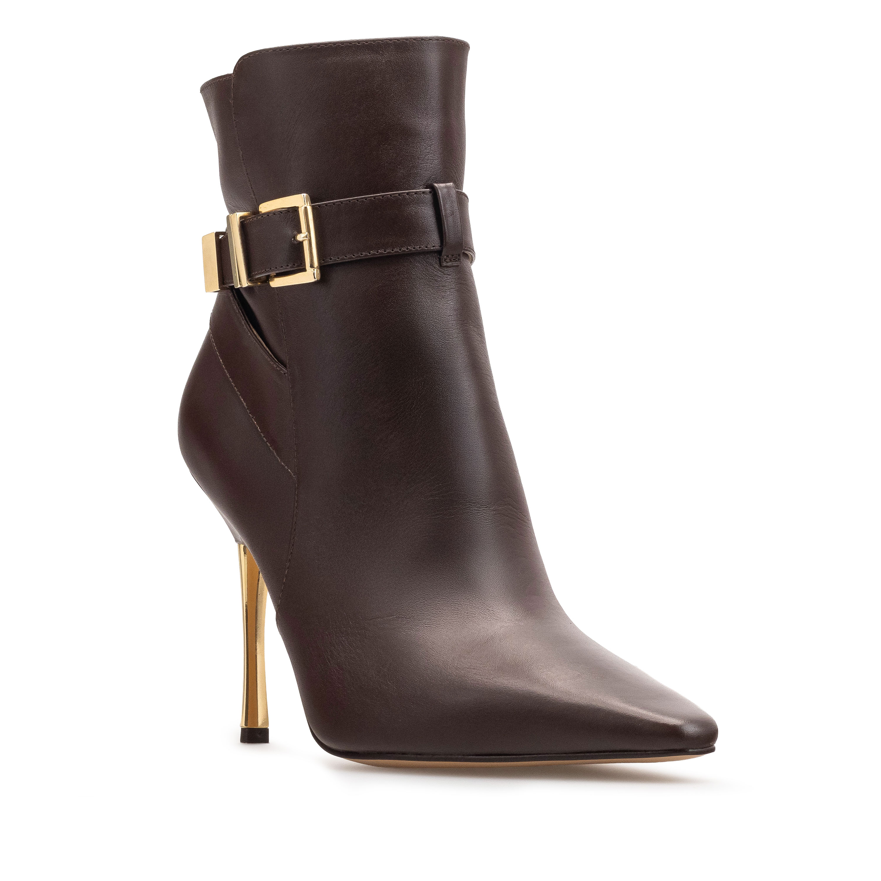 Botines Para Mujer Elegantes Botas Piel Davenia Mod.Cristina Café