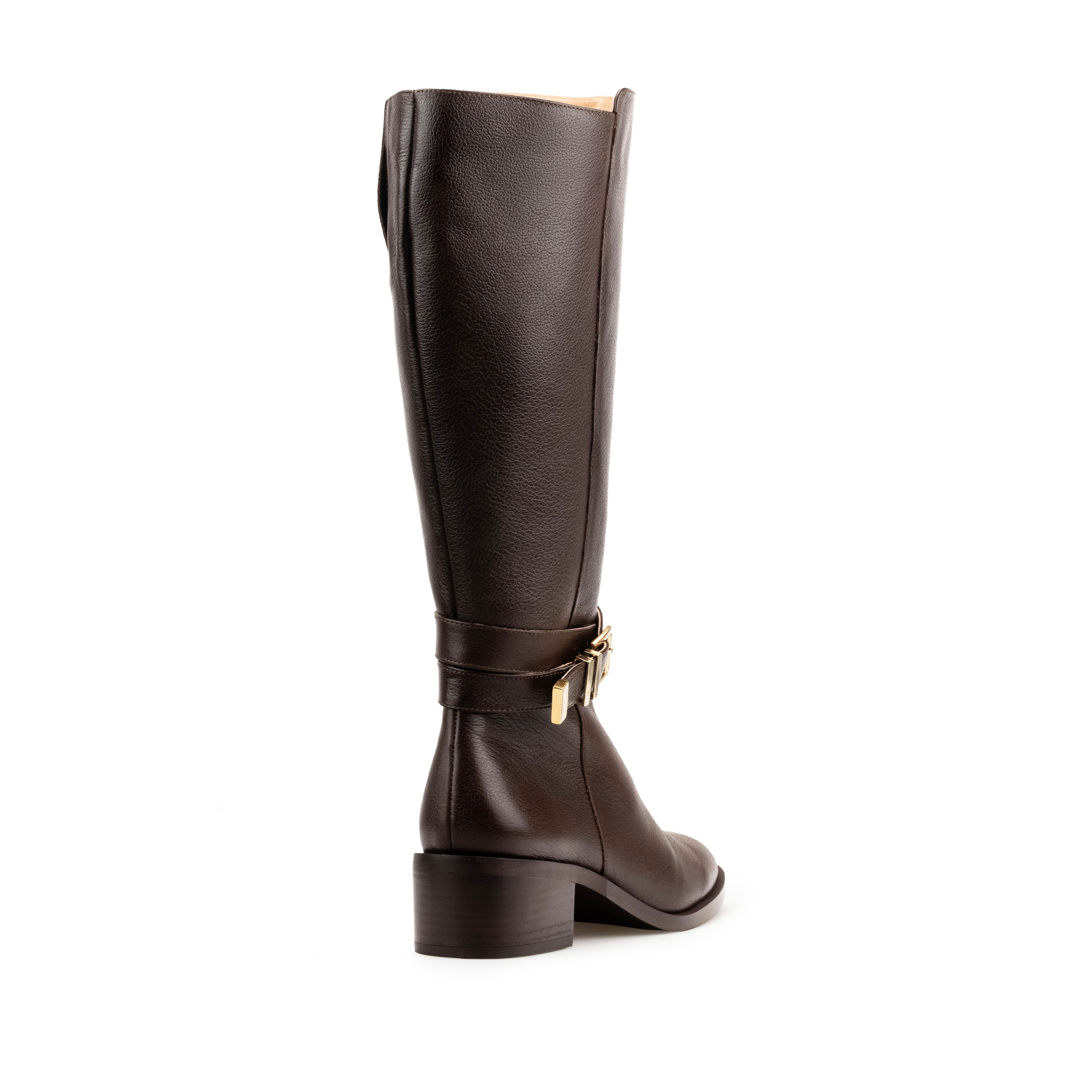 Botas Altas De Piel Para Dama Davenia Mod.Beatriz Café