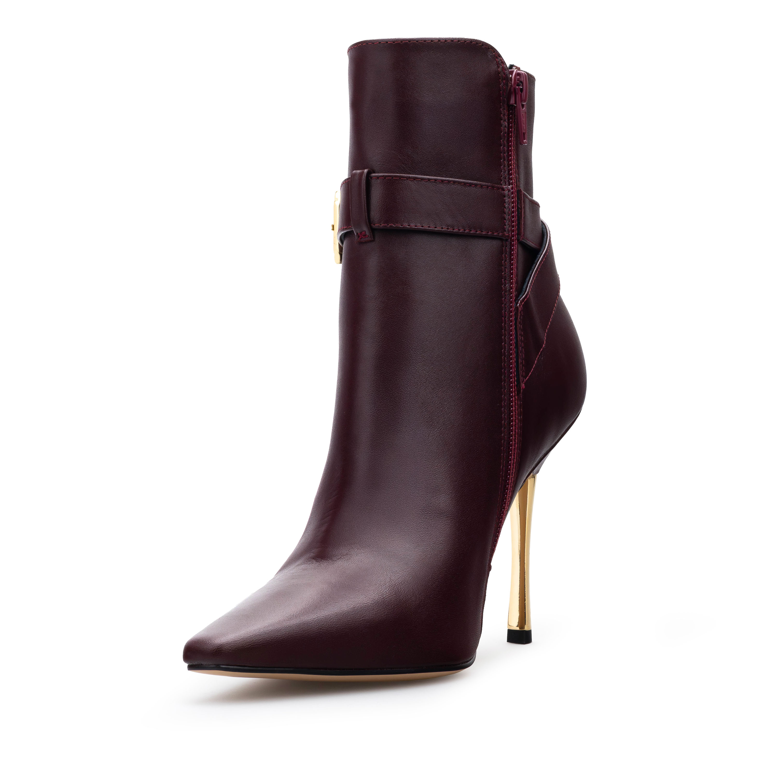 Botines Para Mujer Elegantes Botas Piel Davenia Mod. Cristina Vino