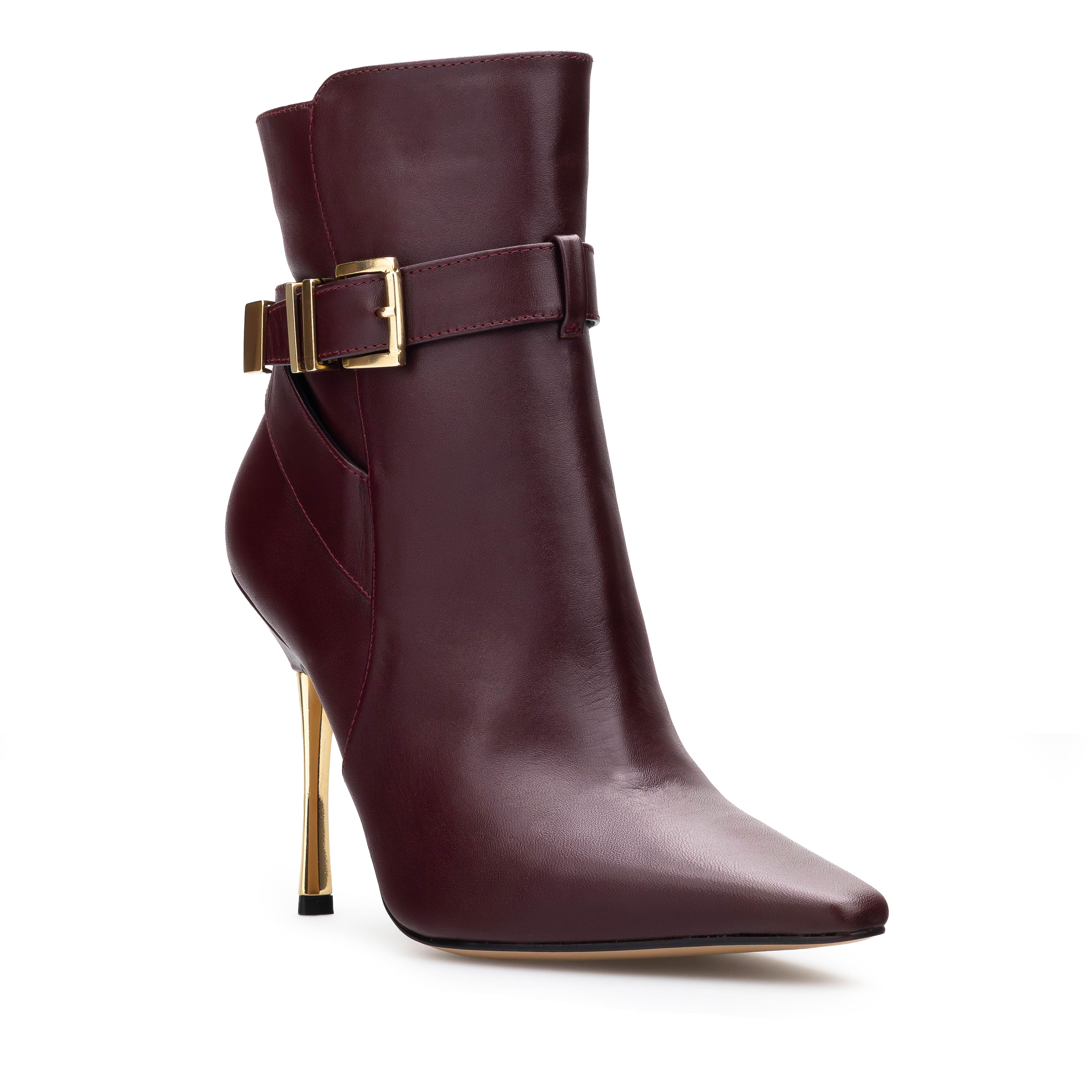 Botines Para Mujer Elegantes Botas Piel Davenia Mod. Cristina Vino
