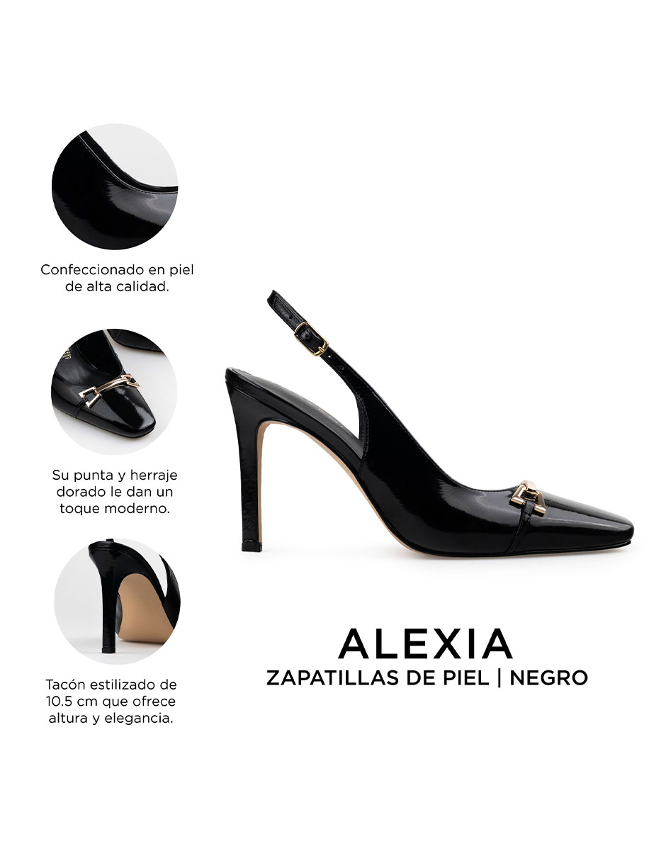 Zapatillas De Tacón Elegantes De Mujer De Piel Davenia Mod. Alexia