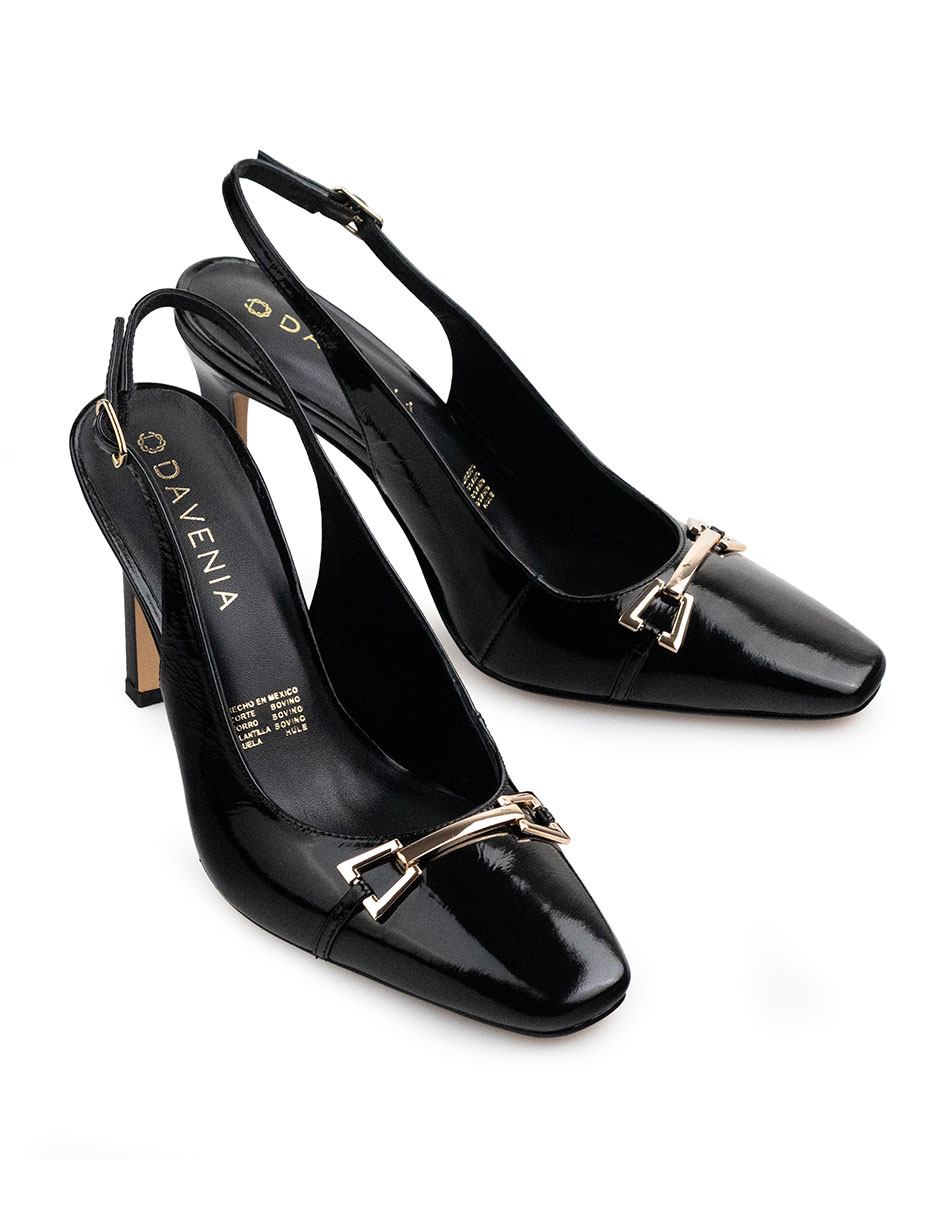 Zapatillas De Tacón Elegantes De Mujer De Piel Davenia Mod. Alexia