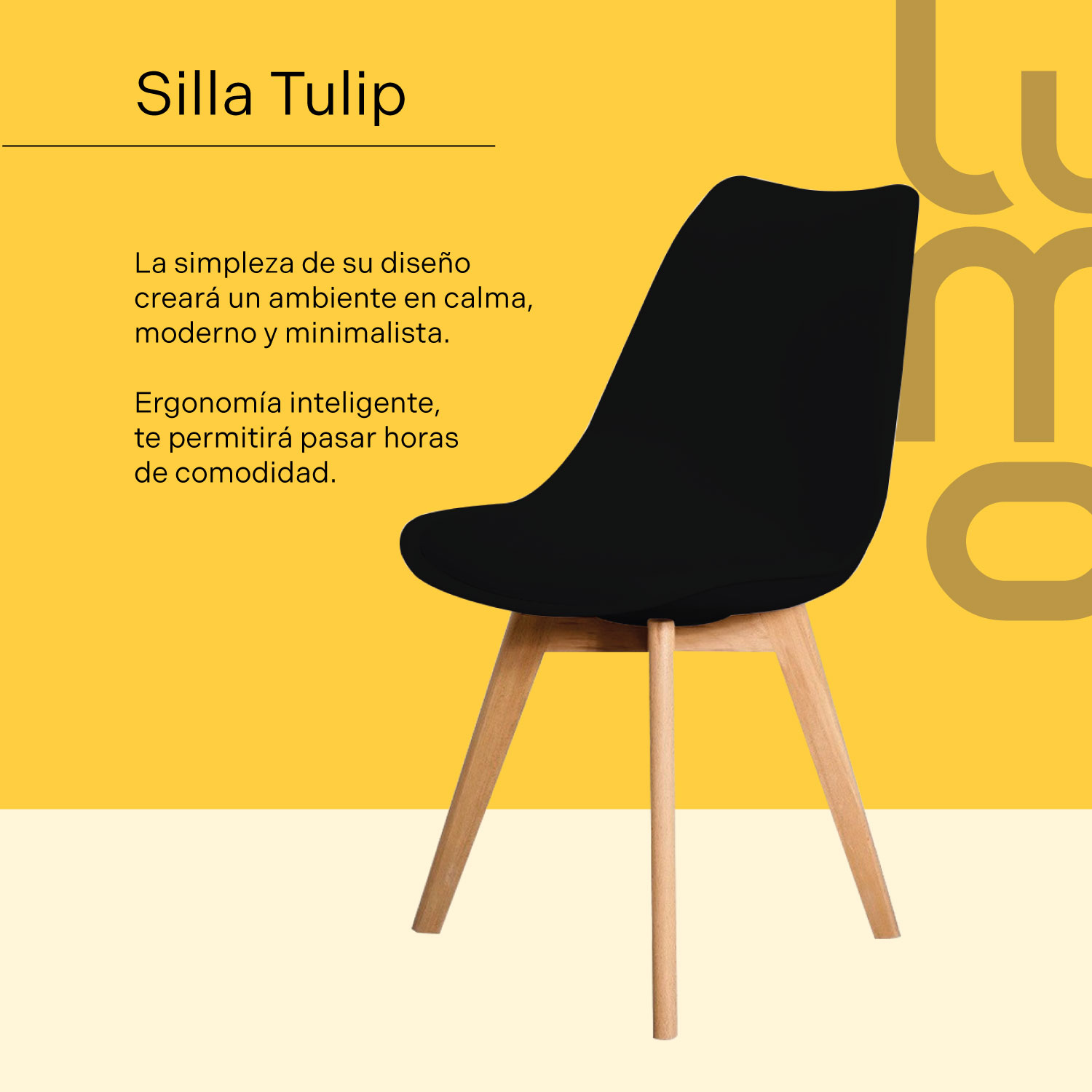 Set de 60 Silla Tulip Eames Acojinada Minimalista Moderna
