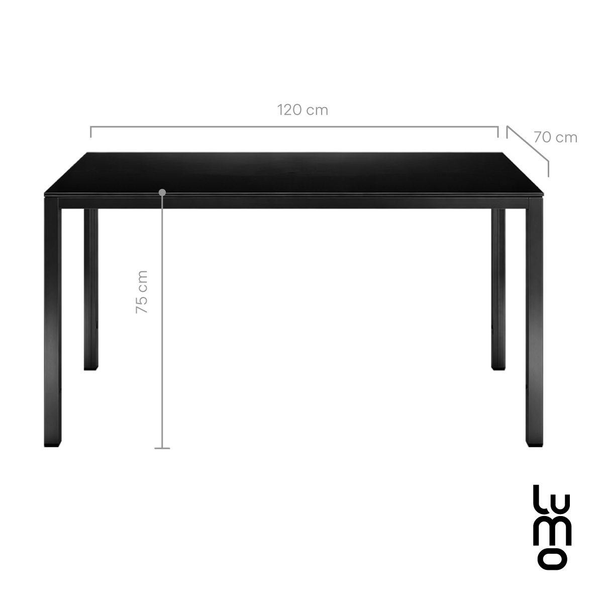 Comedor con Mesa en Vidrio Negro Moderna + 4 Sillas Eames