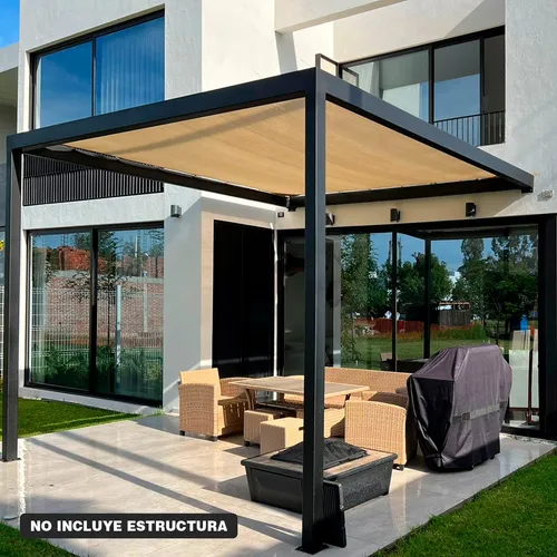 Malla Sombra 90% Raschel Beige De 6mx4m Reforzada Hanlob