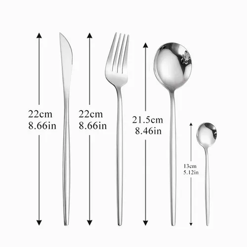 Set cubiertos de acero inoxidable 24 piezas