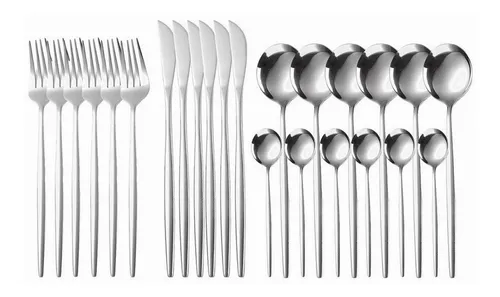 Set cubiertos de acero inoxidable 24 piezas
