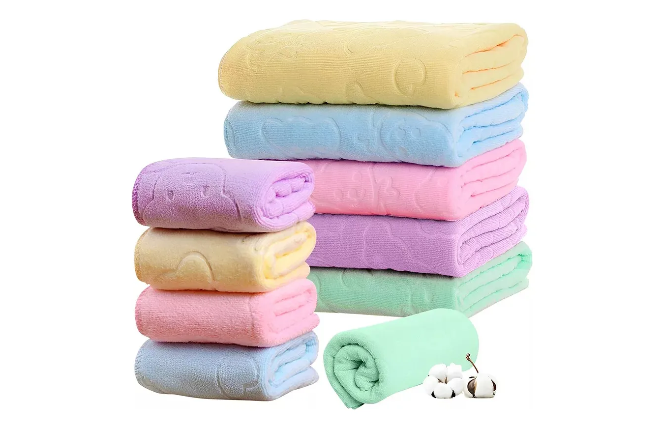 Toallas de Baño de Algodón en Colores Pastel