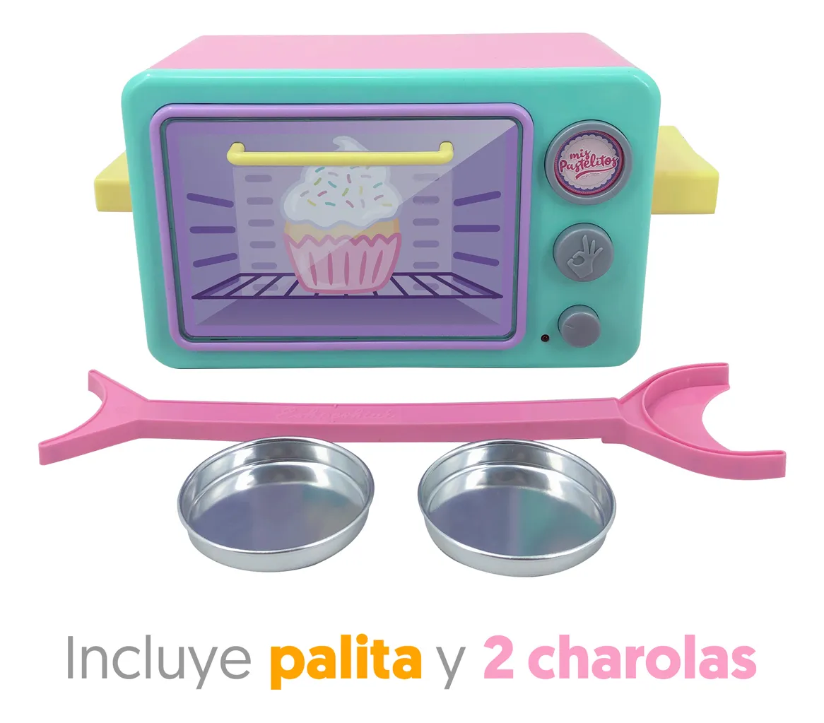 Microondas De Juguete, Mis Pastelitos Electrónico Hornito Color Rosa Claro