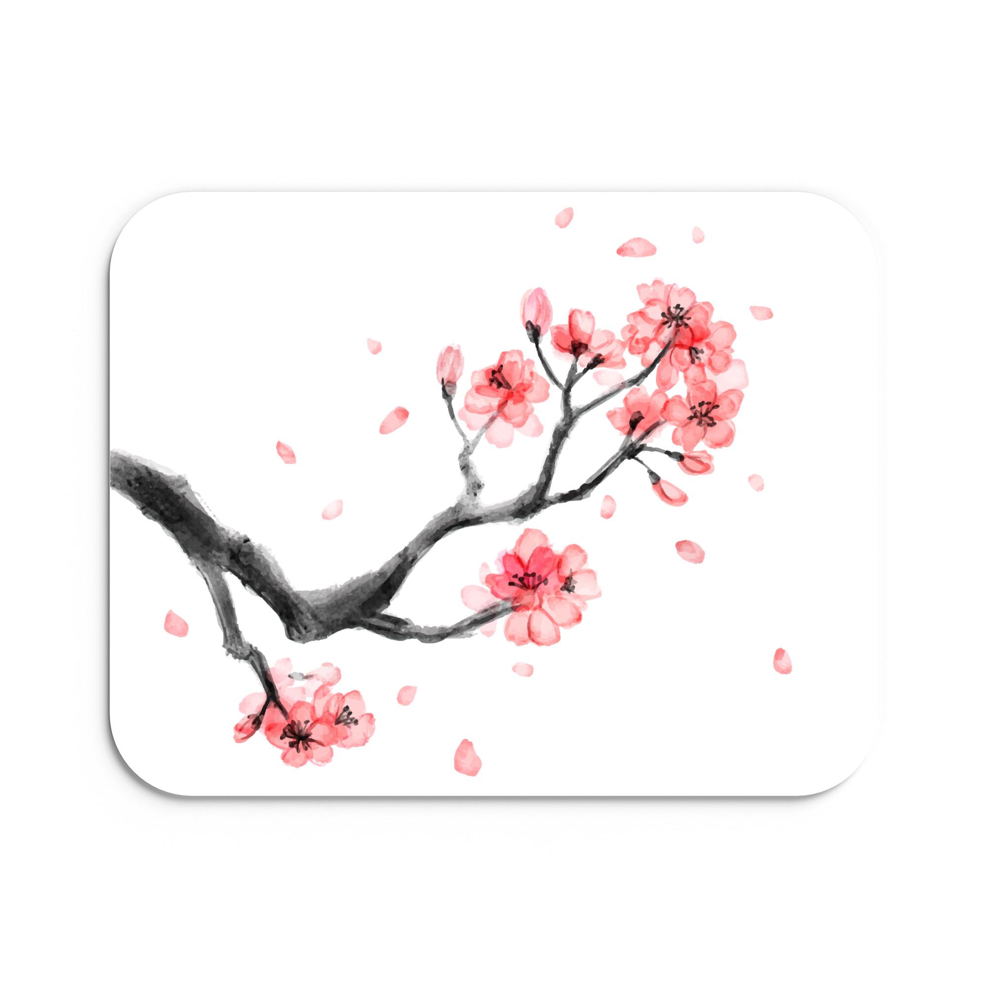 Mousepad  SAKURA ACUARELA 18×22 cm Tapete Antideslizante Alfombrilla para Mouse de Neopreno Moderno