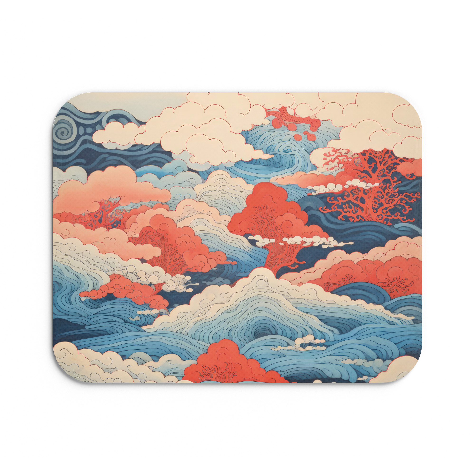 Mousepad Nubes de Colores 18×22 cm Tapete Antideslizante Alfombrilla para Mouse de Neopreno Moderno