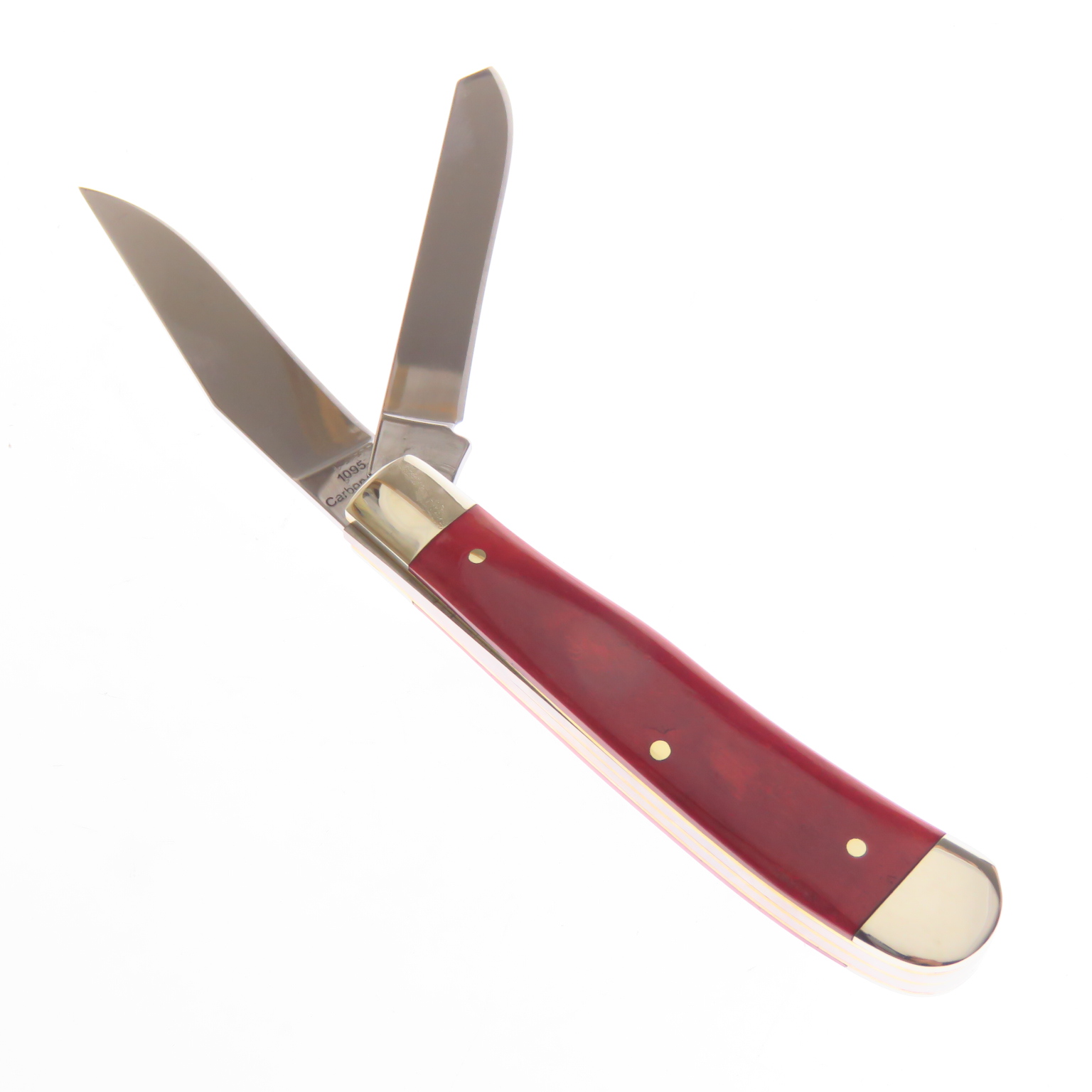 Bo110882 Boker Navaja Trapper Hueso Rojo Alto Carbon 1095 Rojo