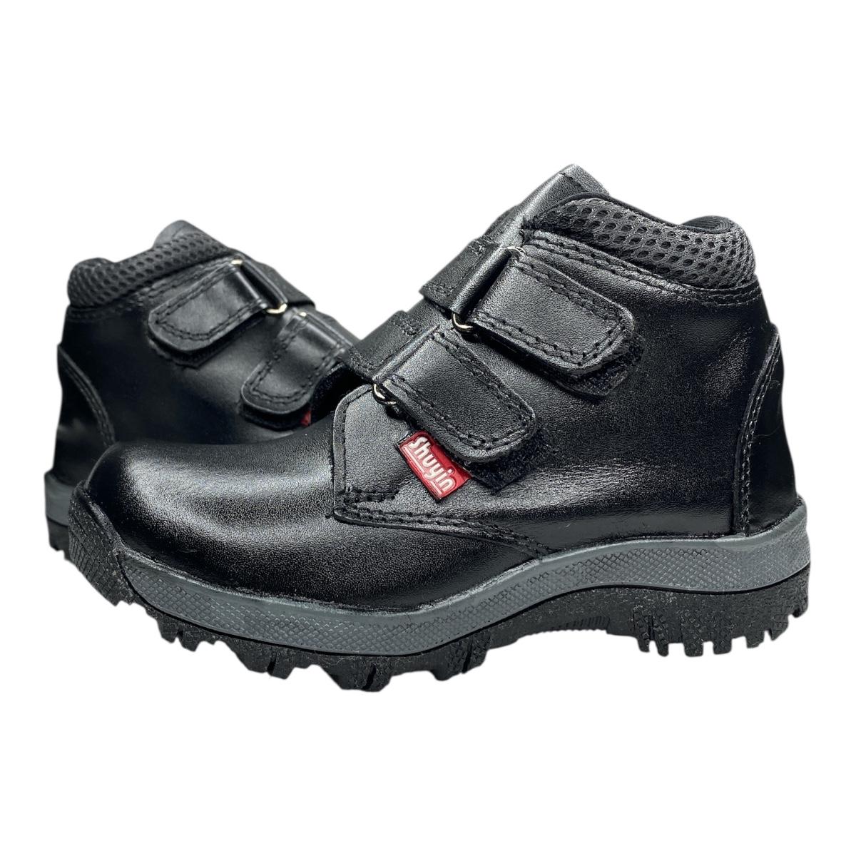 Bota Escolar De Niño Urbano Formal Con Velcro