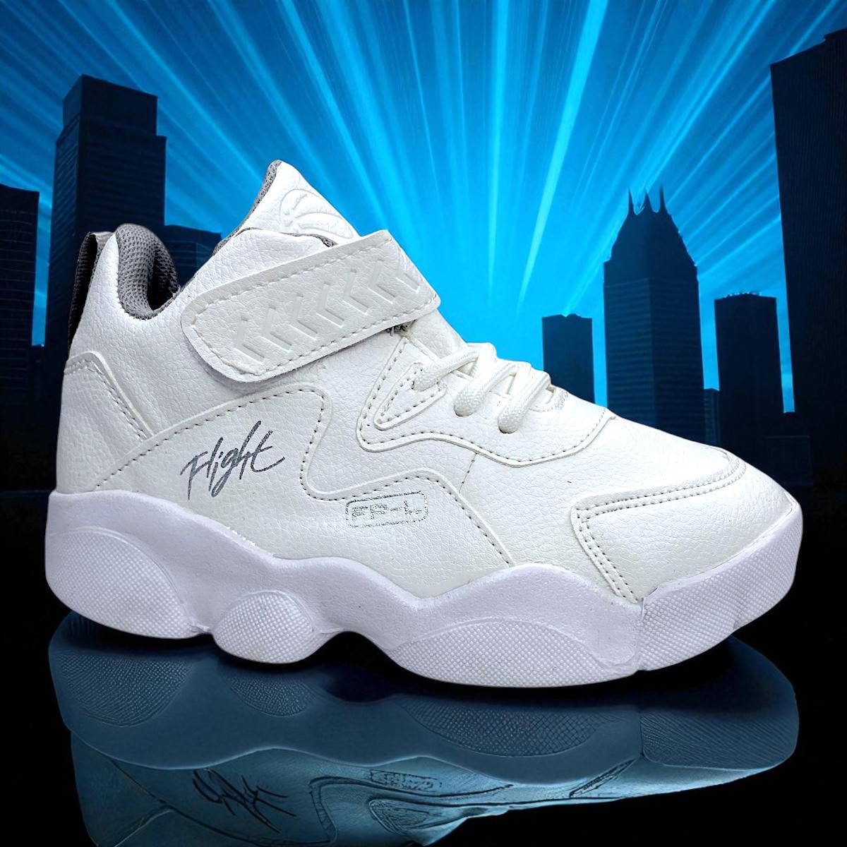 Tenis De Niño Blanco Urbano Deportivo Casual Tipo Champs