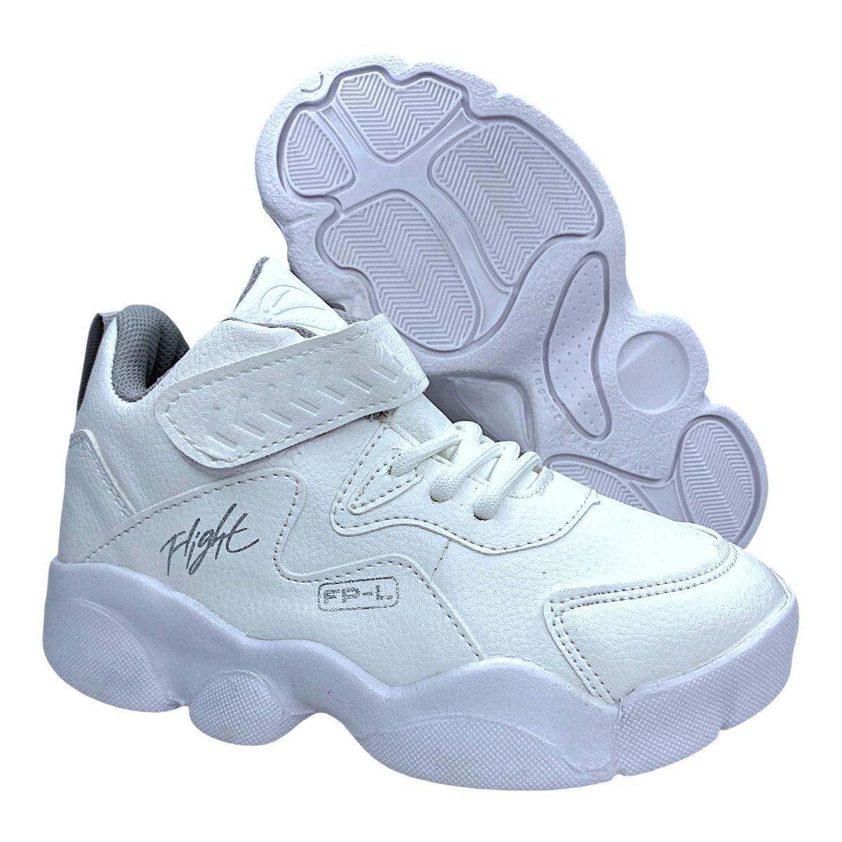 Tenis De Niño Blanco Urbano Deportivo Casual Tipo Champs