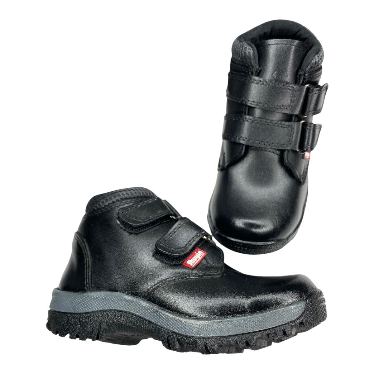 Bota Escolar De Niño Urbano Formal Con Velcro