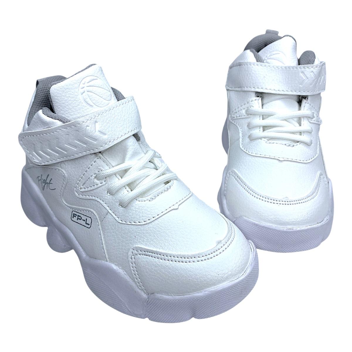 Tenis De Niño Blanco Urbano Deportivo Casual Tipo Champs